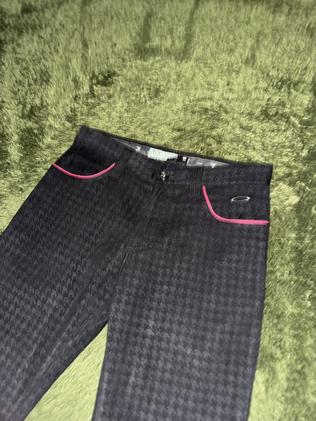 Oakley [30] Oakley Japan Houndstooth Skull Bootcut Pants Black Size US 30 / EU 46 - 2 Thumbnail