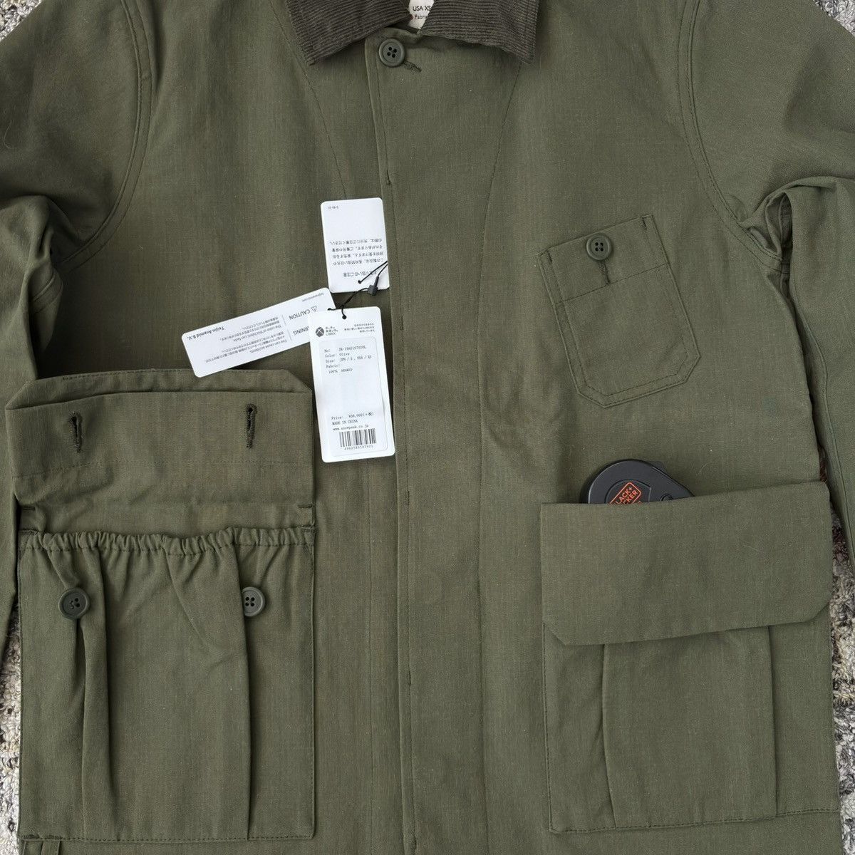 Snow Peak Takibi jacket olive khaki chore work coverall Barbour waxed Size US S / EU 44-46 / 1 - 3 Thumbnail