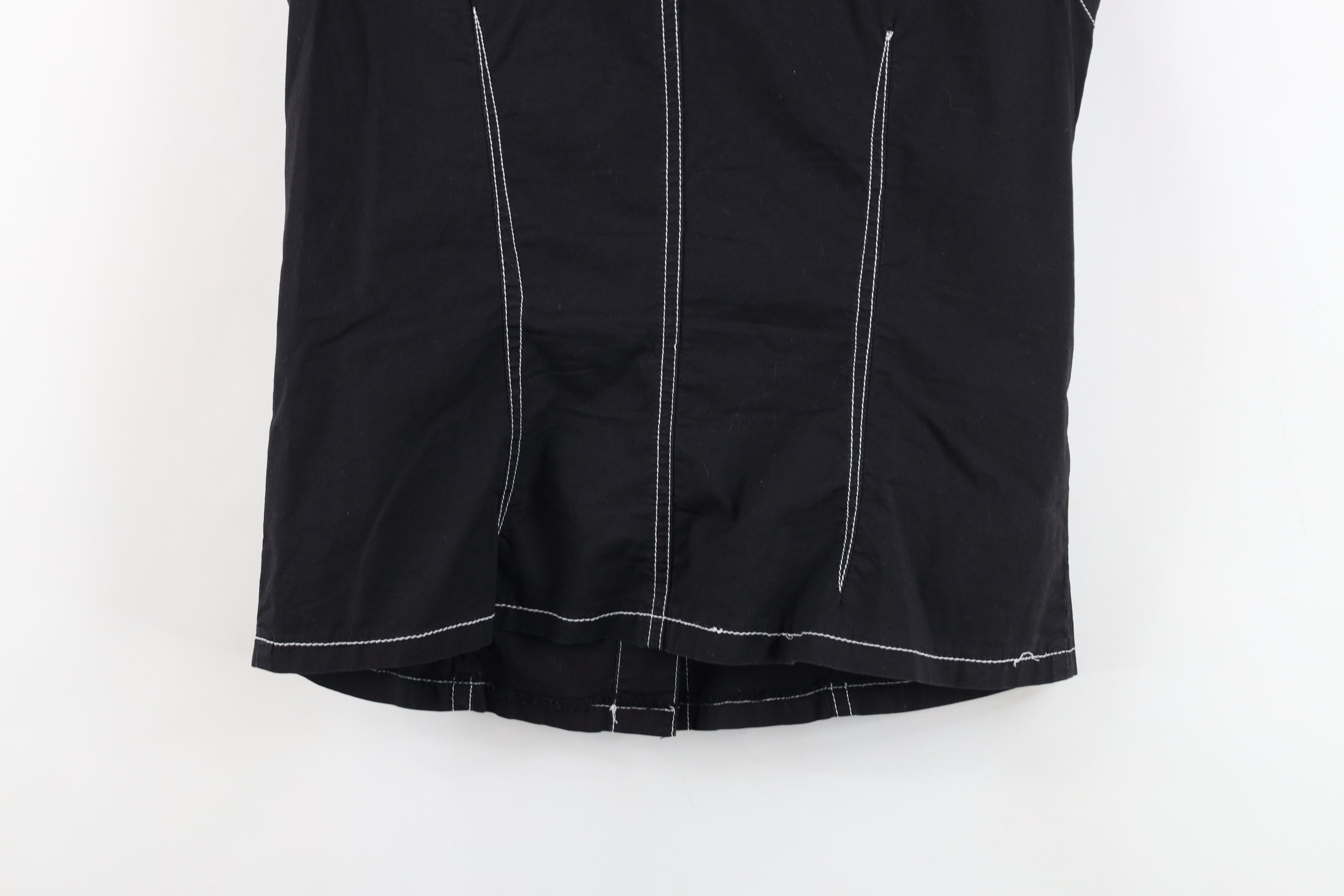 Vintage Vintage 90s Y2K Tripp NYC Goth Sleeveless Snap Button Shirt Size L / US 10 / IT 46 - 16 Thumbnail