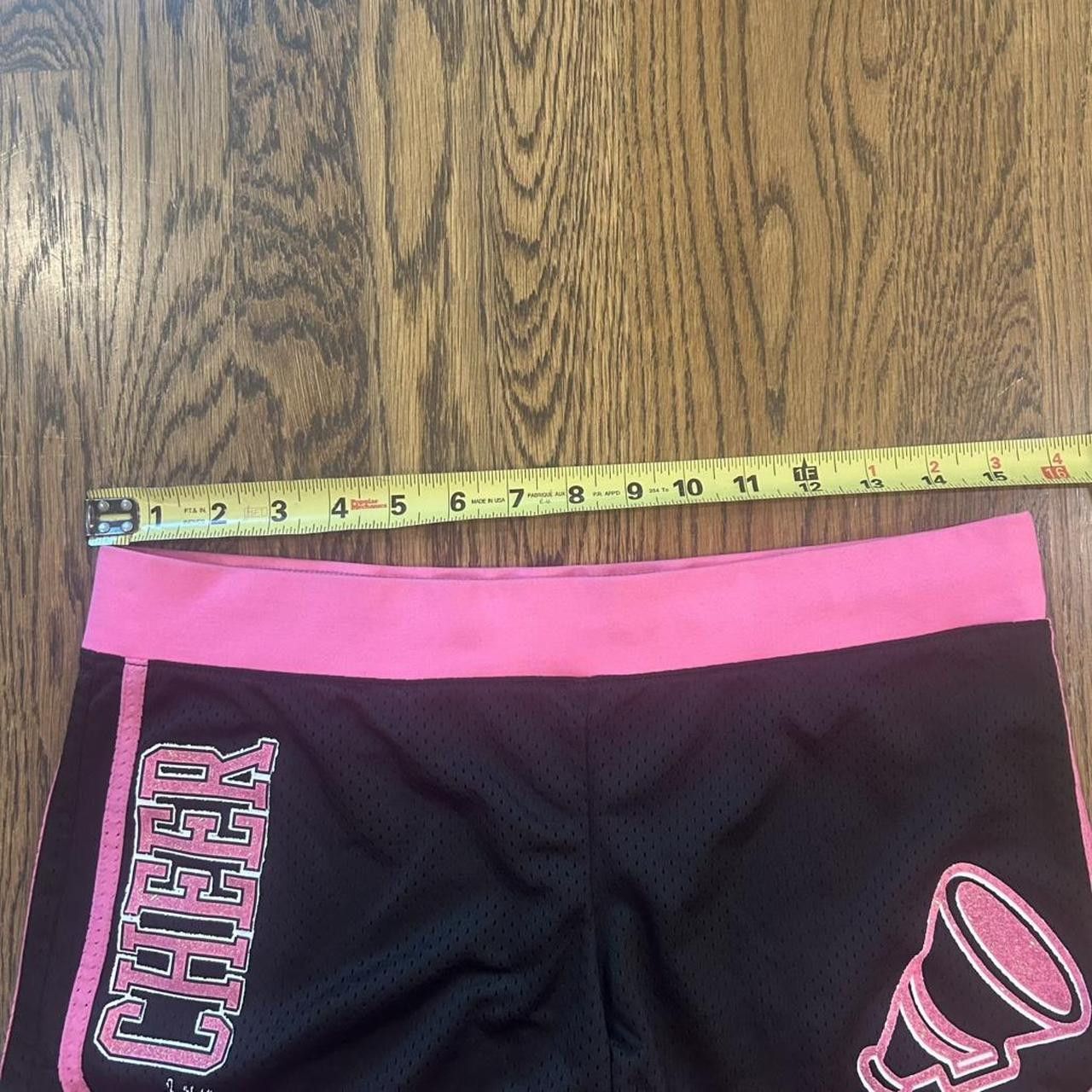 Other Justice Black Pink Glitter Cheer Shorts // Girls Size 18 Size 31" - 3 Thumbnail