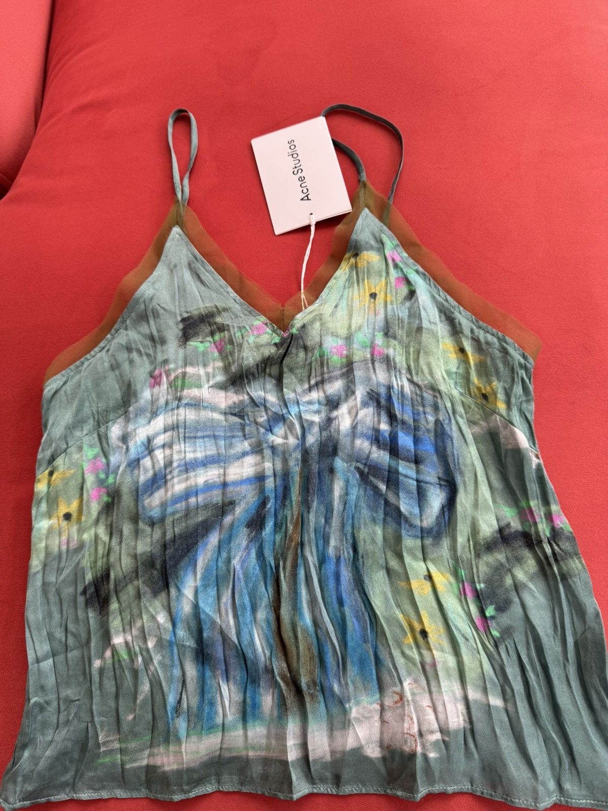 Acne Studios Acne Studios NEW camisole, blue/ green, size S-M Size M / US 6-8 / IT 42-44 - 4 Thumbnail