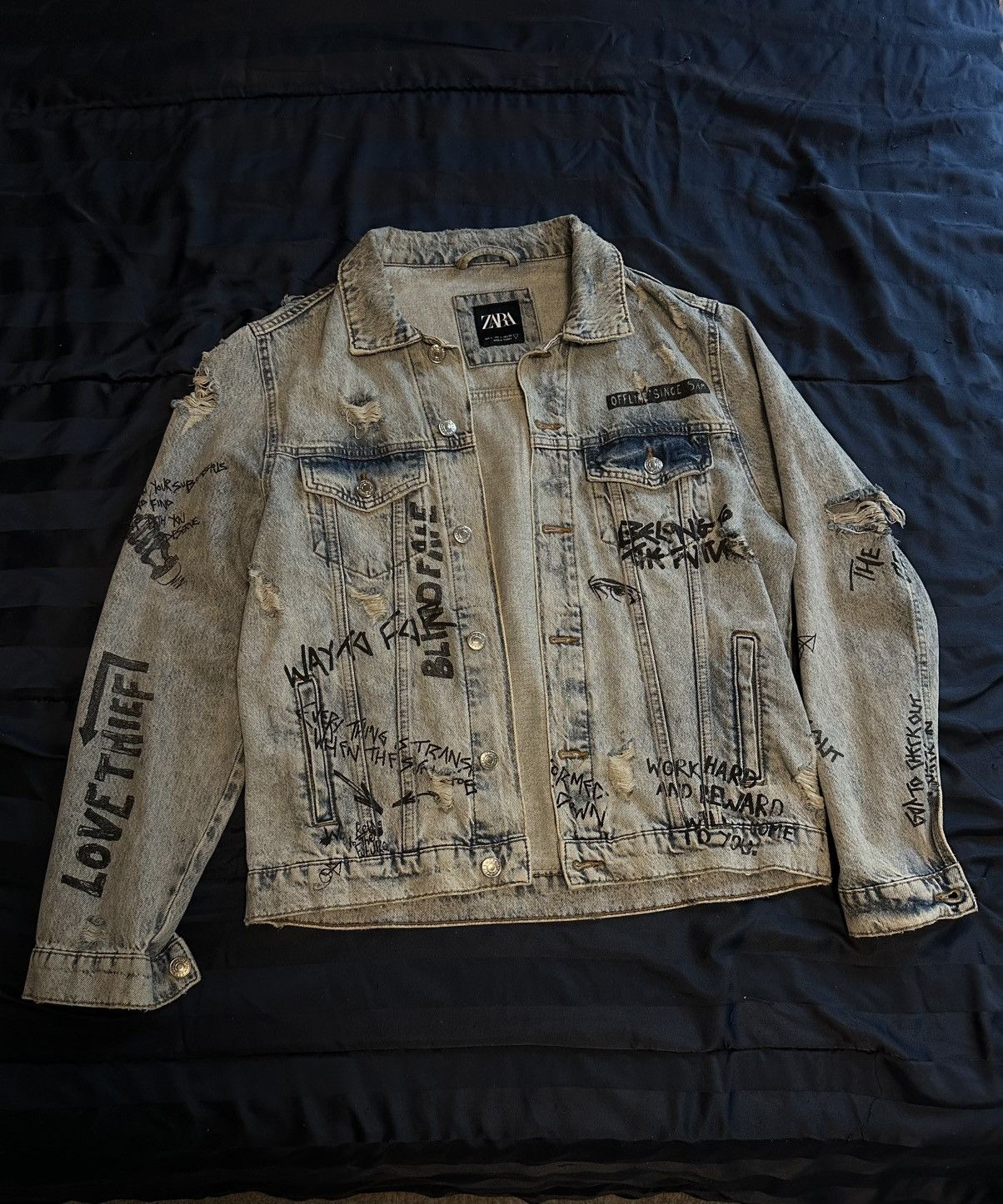 Vintage × Zara Vintage Zara Denim Jacket Size US L / EU 52-54 / 3 - 2 Thumbnail