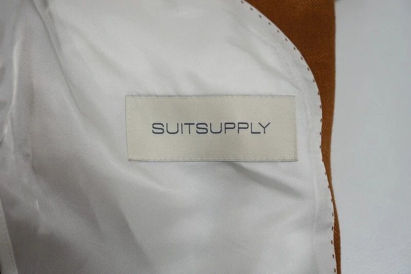 Suitsupply Men Suitsupply Blazer La Spalla Orange 100% Linen 98 UK/U40L Size 40L - 6 Thumbnail
