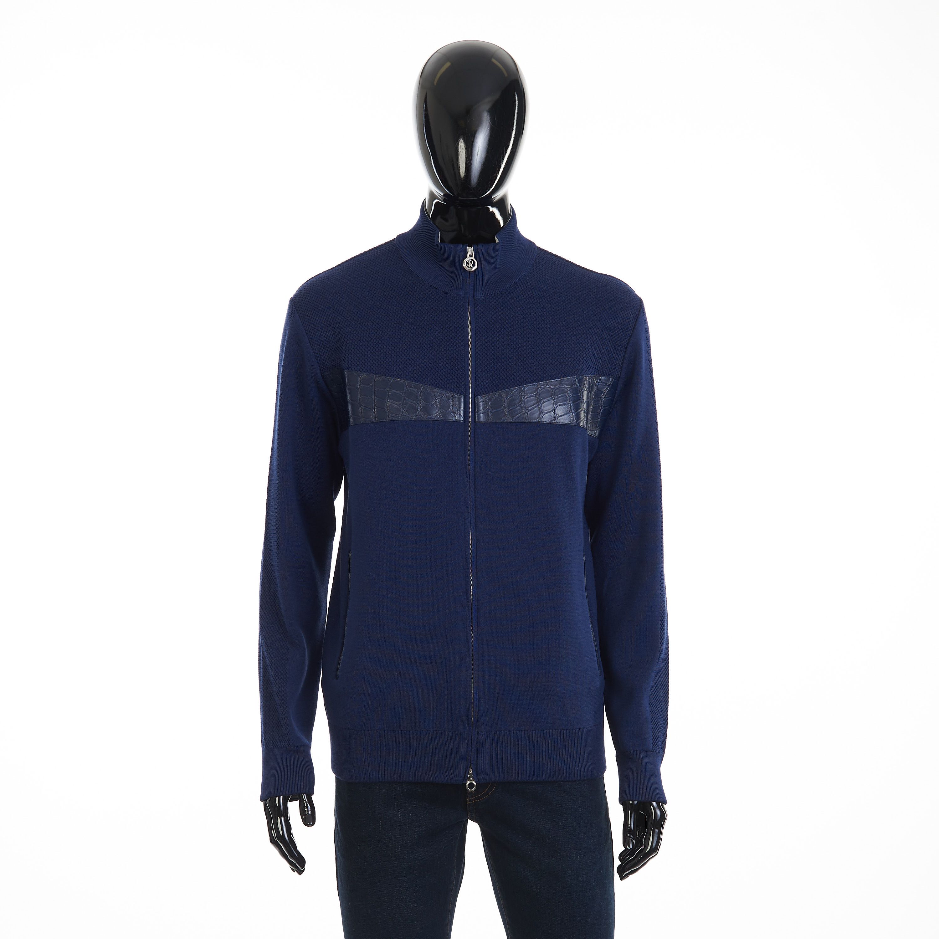 Stefano Ricci Knit Jogging Blouson - Full Zip, Matte Crocodile Insert Size US XL / EU 56 / 4 - 1 Thumbnail