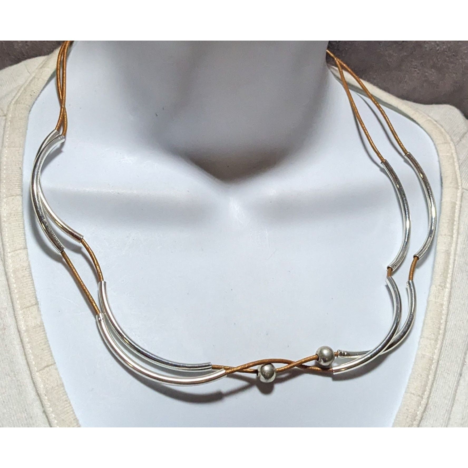 Other Lizzy James Scalloped Leather Necklace Size ONE SIZE - 10 Thumbnail