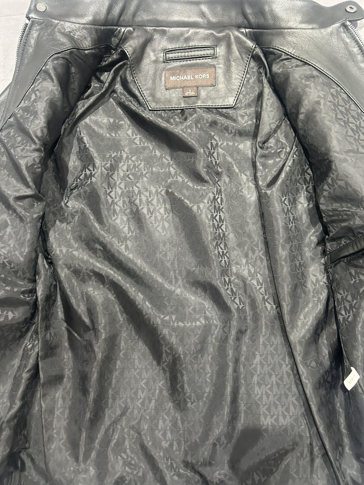 Michael Kors MICHAEL KORS MENS Leather Racer Jacket Size US S / EU 44-46 / 1 - 12 Thumbnail