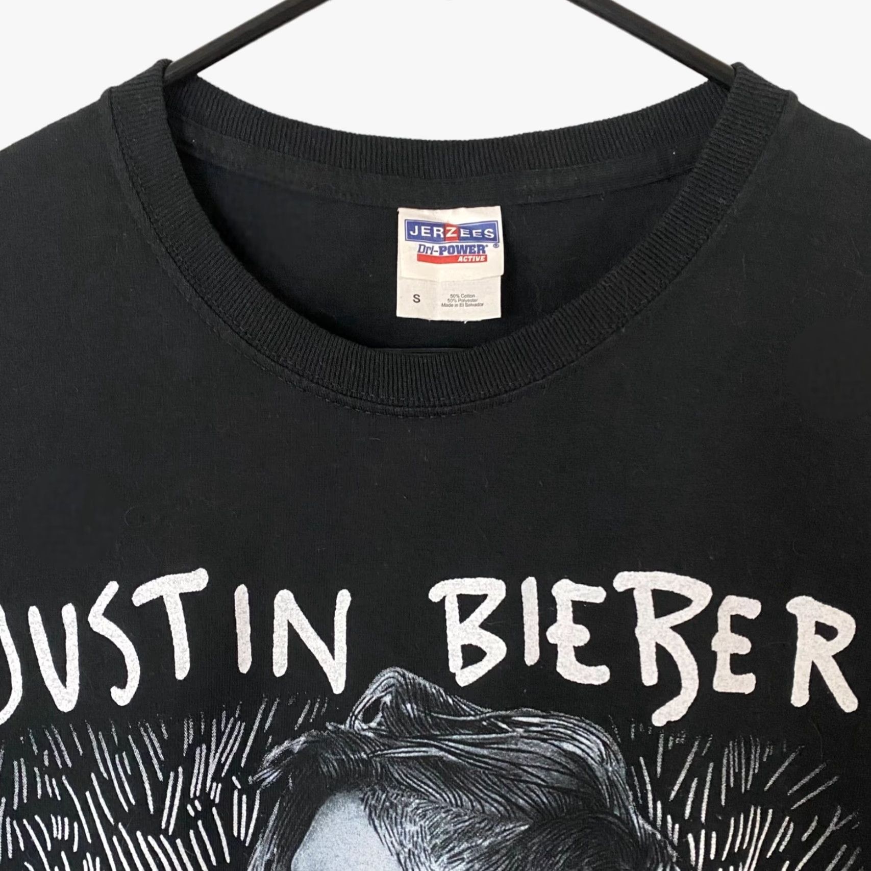 Jerzees VINTAGE Justin Bieber Purpose World Tour 2016 Concert T-Shirt Womens Small Black Tee Size S / US 4 / IT 40 - 5 Thumbnail