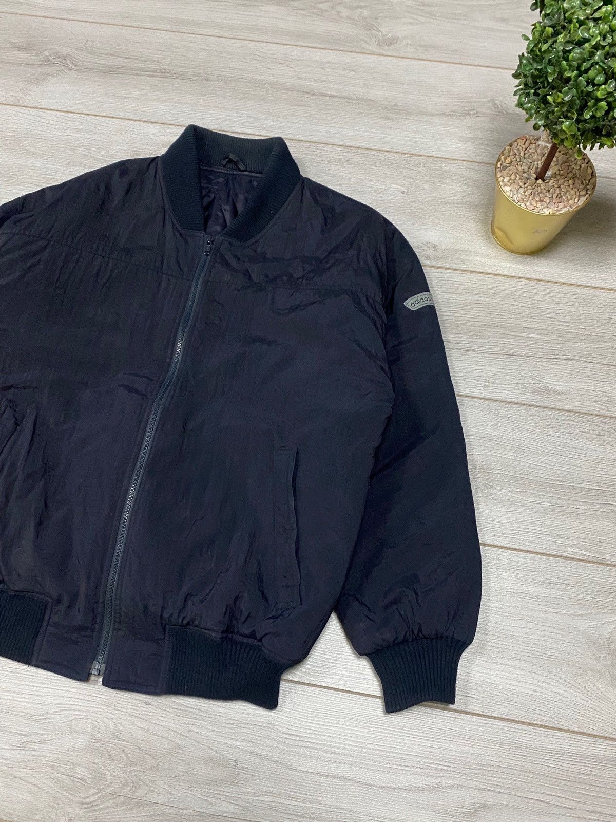 Adidas Adidas vintage nylon flyers man MA-1 style bomber zip Size US L / EU 52-54 / 3 - 3 Thumbnail