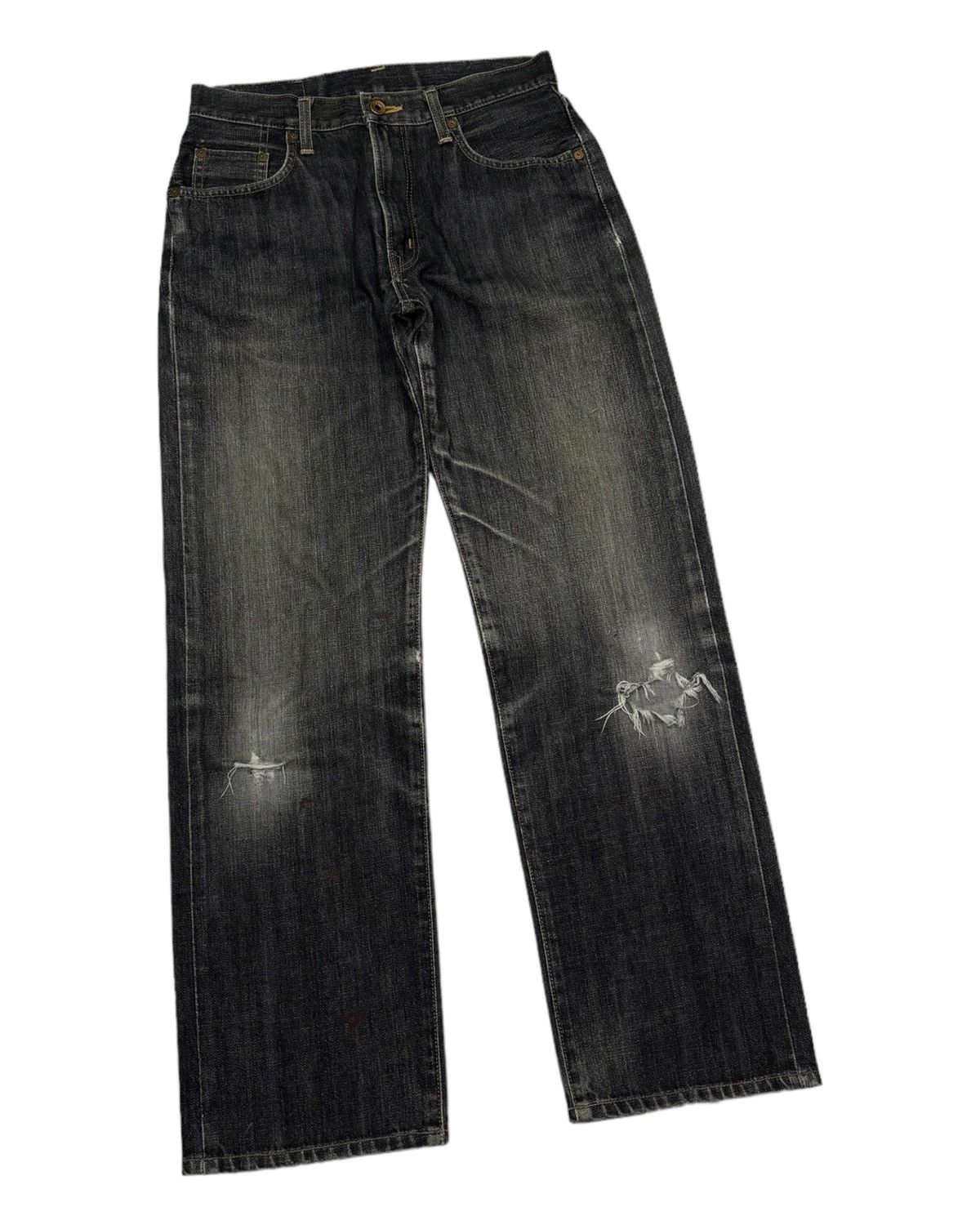 Edwin × Japanese Brand 🔥Vintage Edwin 505xx Selvedge Distressed Denim Jeans Size US 29 - 5 Thumbnail
