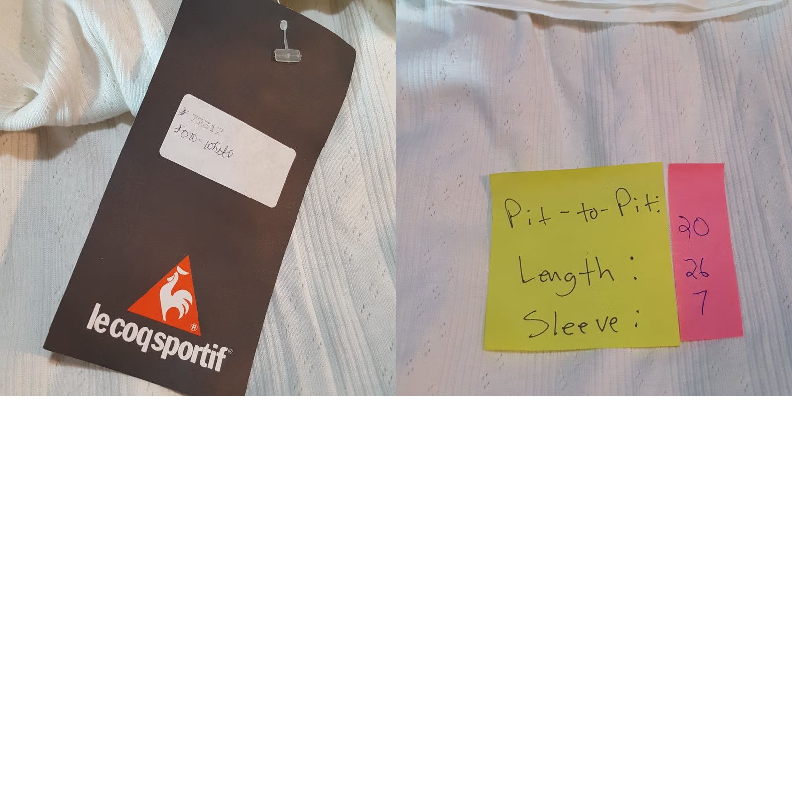 Le Coq Sportif VINTAGE Le Coq Sportif Athletic White V-Neck Women's M Short Sleeve T Shirt Top Size M / US 6-8 / IT 42-44 - 8 Thumbnail