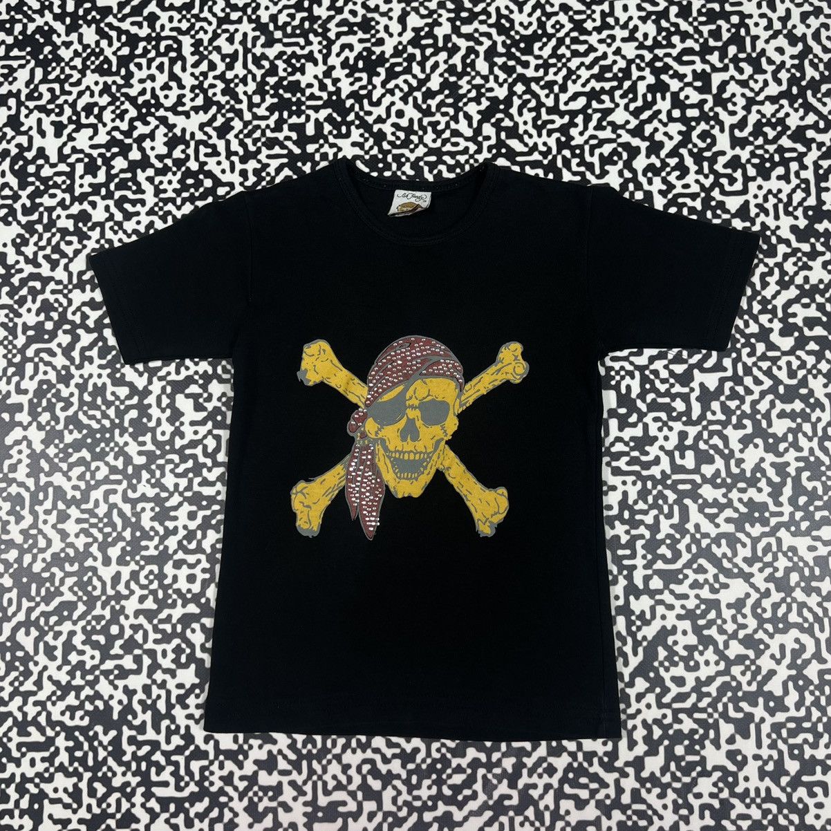 Vintage Y2K Ed Hardy Japanese Skull Pirate Style T-shirt