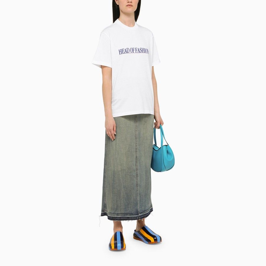 Sunnei o1d2blof1024 T-Shirt In White Size L / US 10 / IT 46 - 2 Thumbnail
