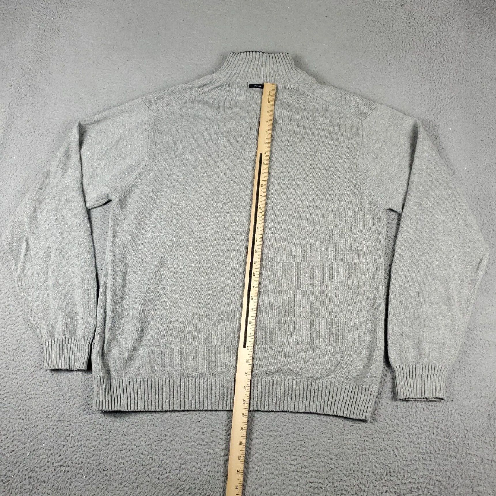 Nautica Nautica Mens Sweater Extra Large XL Gray Casual 1/4 Zip Up Size US XL / EU 56 / 4 - 5 Thumbnail