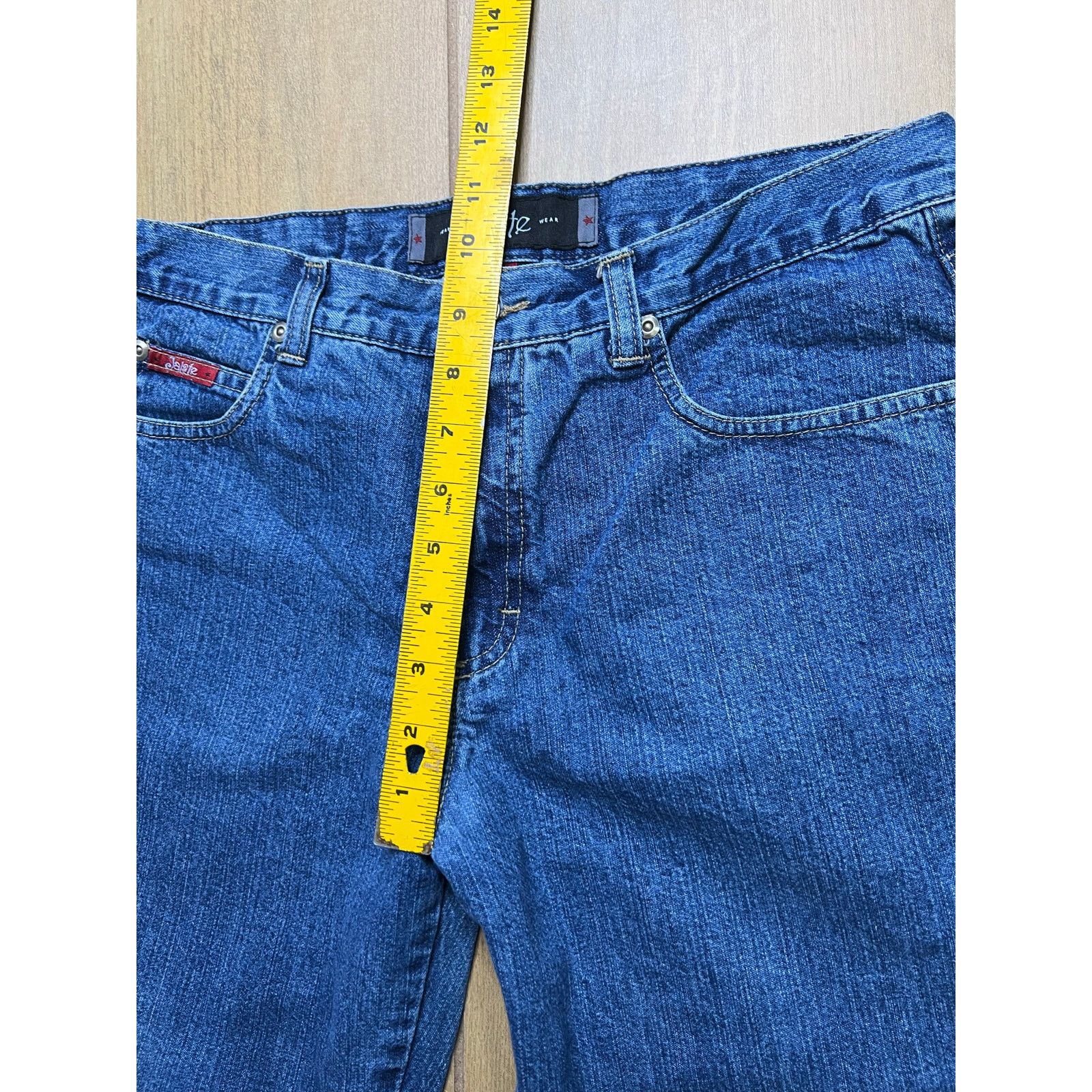 Vintage Jalate Jeans Womens 9/10 Sz 30x26 Blue Denim Floral Cuff Size 30" / US 8 / IT 44 - 6 Thumbnail