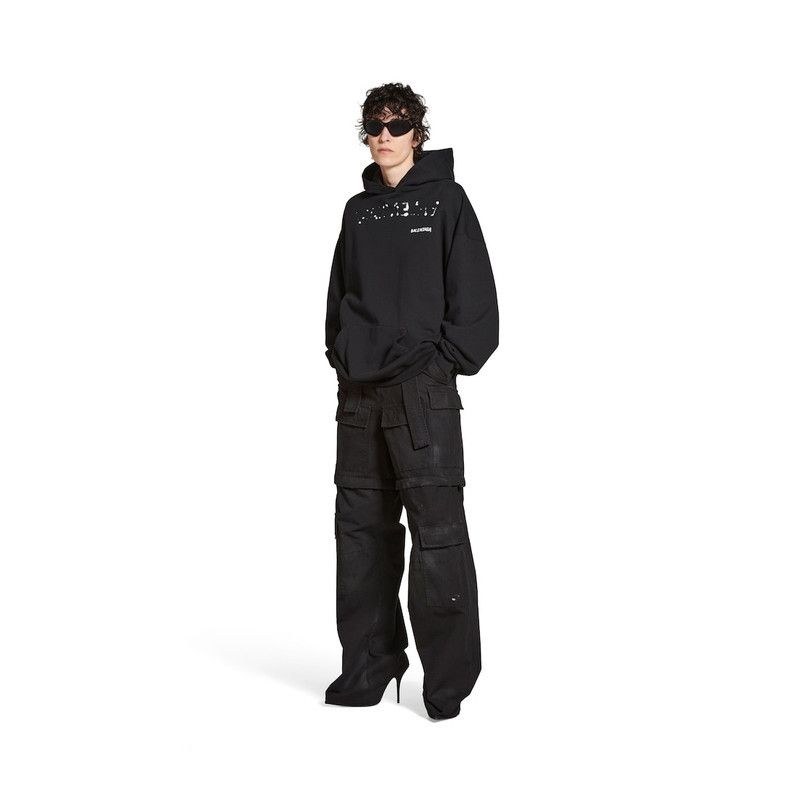 Balenciaga o1bcso1str0226 Hand Drawn Balenciaga Hoodie Medium Fit Black Size US M / EU 48-50 / 2 - 2 Thumbnail