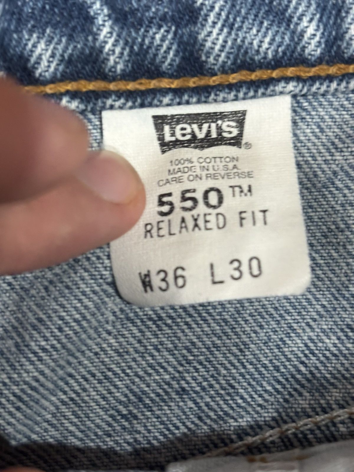 Levi's Vintage Clothing Vintage 90s Levis 505 Patch Red Tab Cut Off Jean Shorts Size US 36 / EU 52 - 3 Thumbnail
