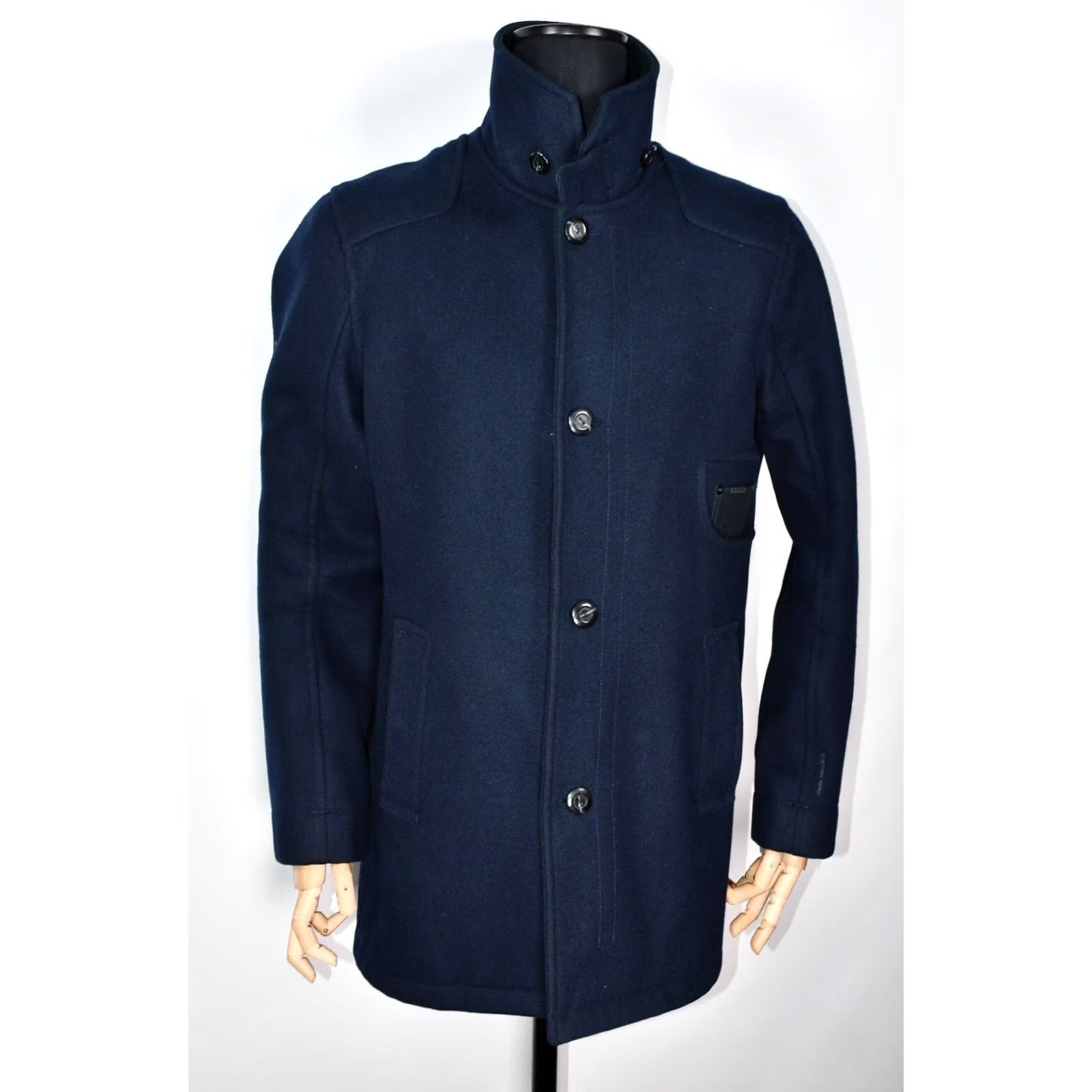 G-Star G-Star Radar Garber Coat Jacket Trench Wool Blue Button XL Coat Mens Regular Wool Blue XL G-Star Radar Garber Coat Jacket Trench Wool Blue Button XL Size US XL / EU 56 / 4 - 2 Thumbnail