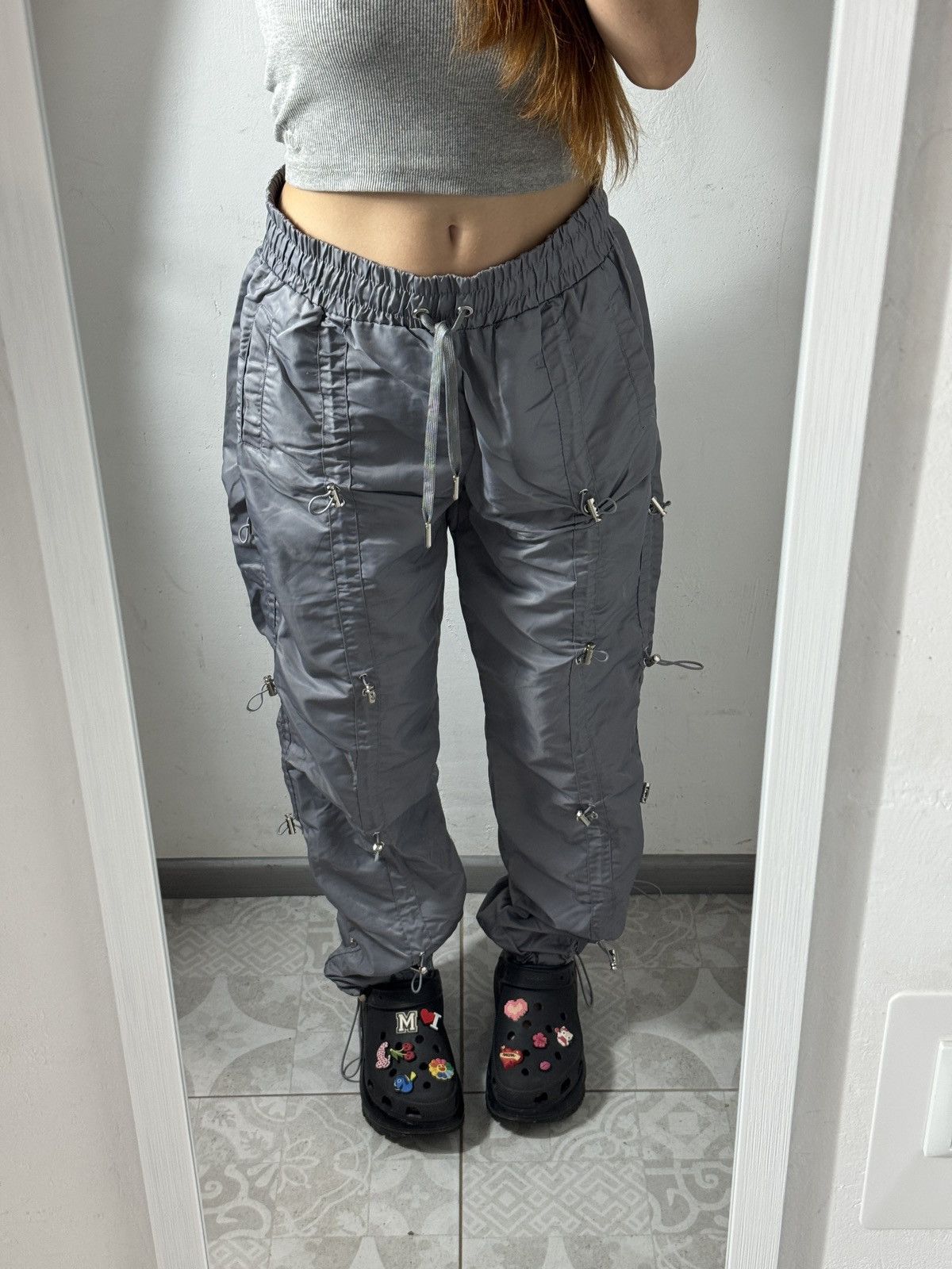 Maniere De Vior MANIERE DE VOIR AVANT GARDE 2000s NYLON PANTS Size 34" / US 12 / IT 48 - 3 Thumbnail