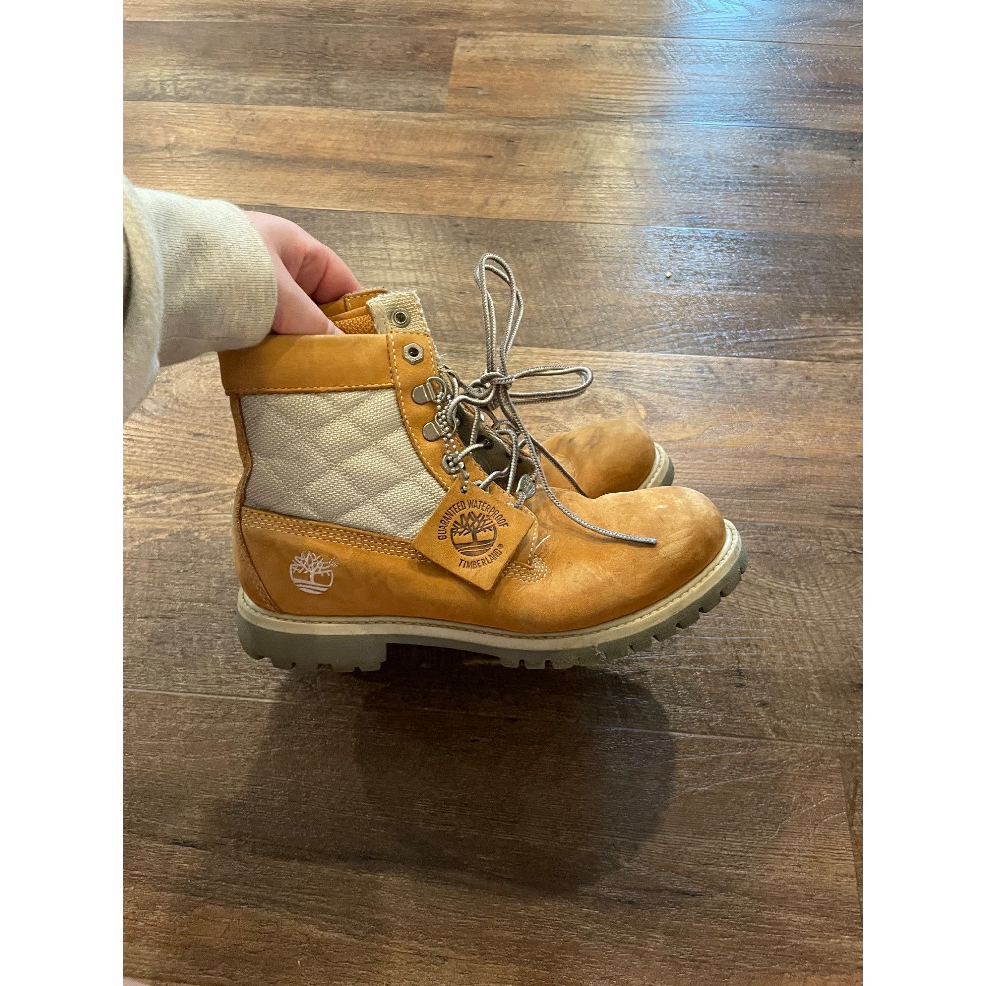 Timberland Timberland Quilted Ankle Boots Brown Nubuck Leather 16371 91 Grailed
