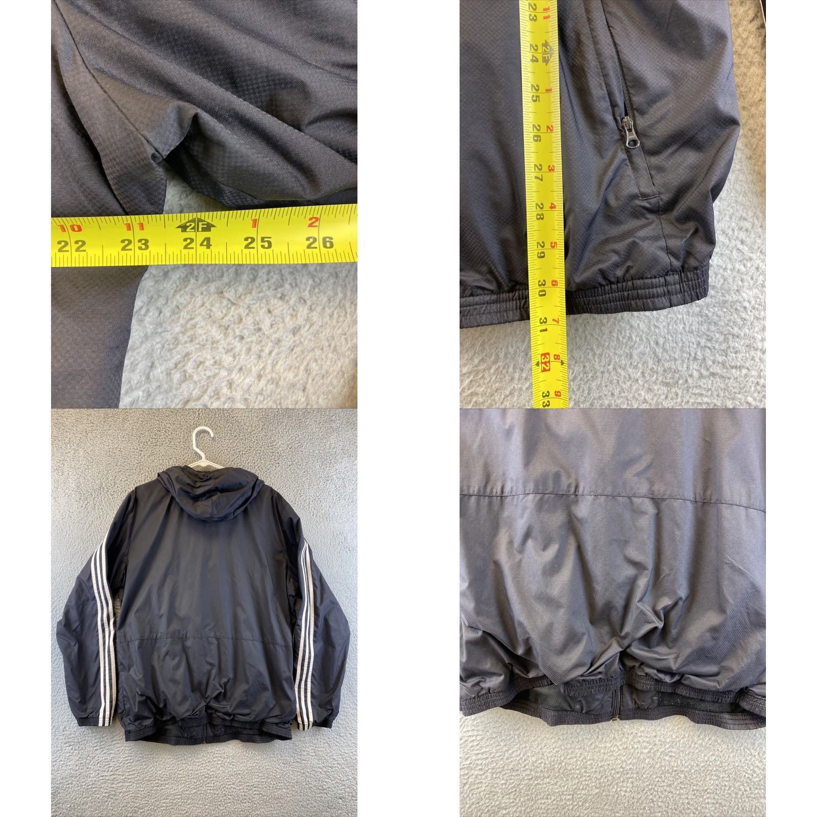 Adidas adidas Windbreaker Jacket Mens XL Black Sports Casual All Seasons Athletic - 89-25 Size US XL / EU 56 / 4 - 8 Thumbnail