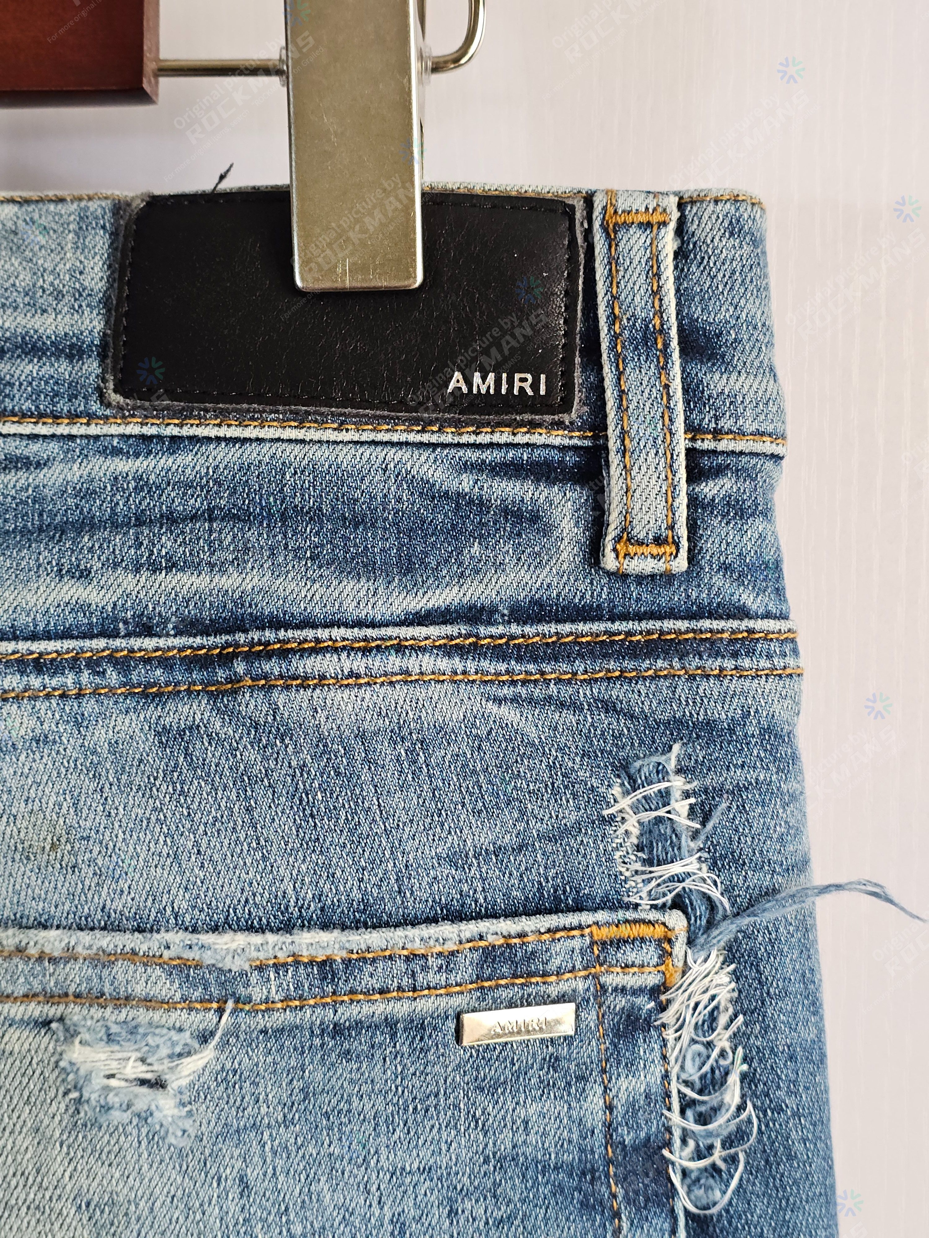 Amiri AMIRI Ripped Distressed Jeans Size 33 Size US 33 - 5 Thumbnail