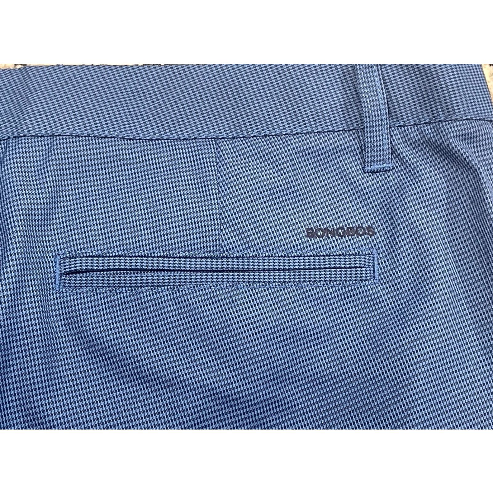 Bonobos Bonobos Golf Pants Size 33x32.5 Ankle Zip Blue Houndstooth Straight Performance Golf Size US 33 - 6 Thumbnail