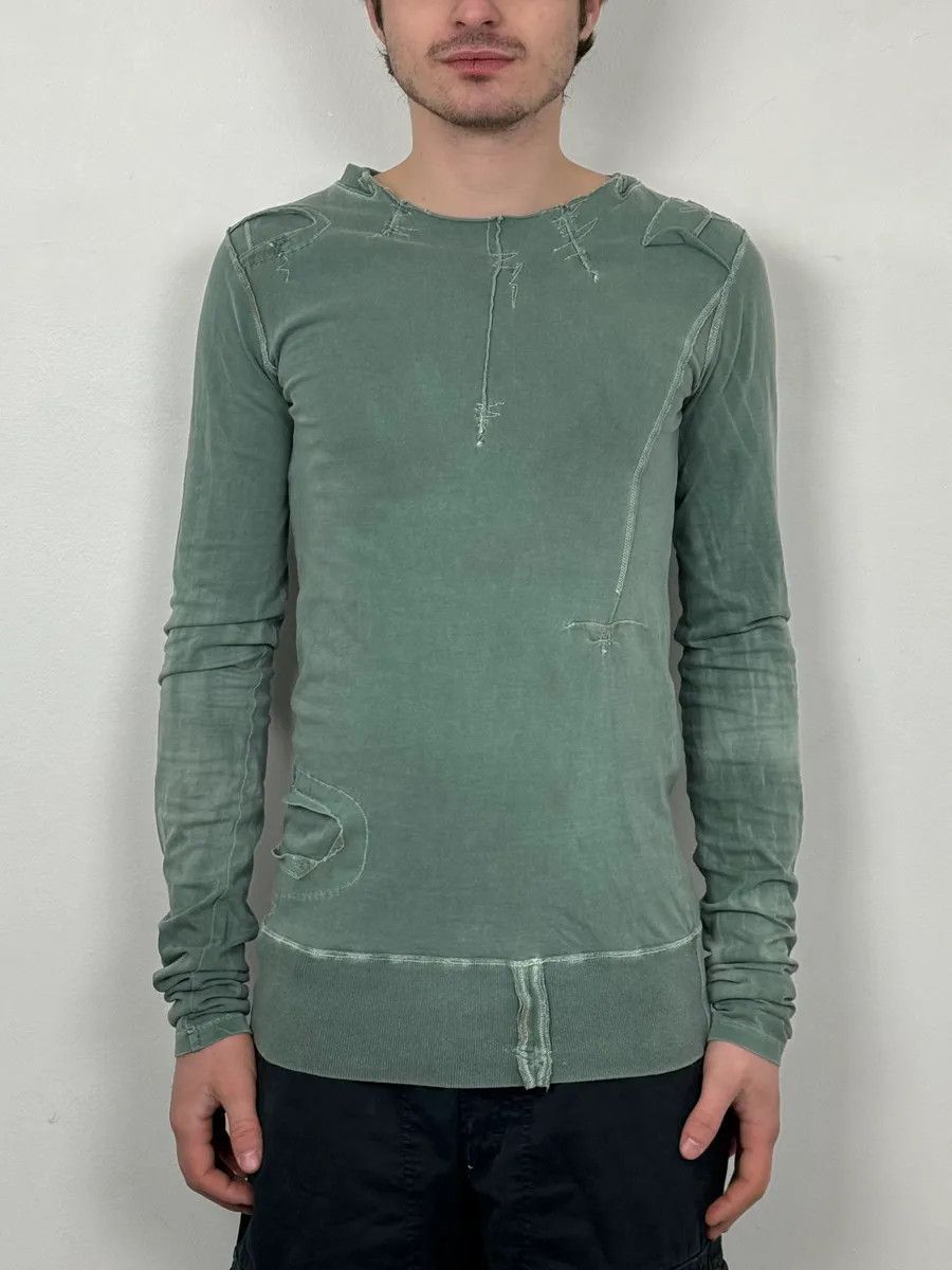 Andrew Mackenzie 2000s Andrew Mackenzie Khaki Reworked Sweater Size US S / EU 44-46 / 1 - 2 Thumbnail