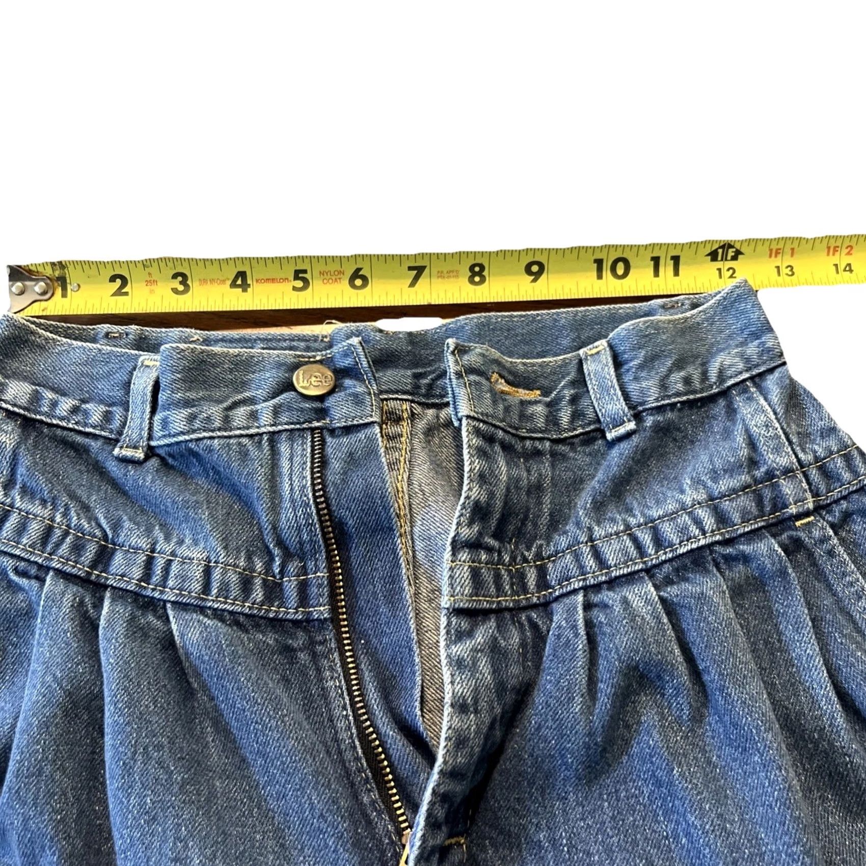 Lee VINTAGE Lee Jeans Womens Size 7 Long Blue Denim 5-Pocket High Rise Slim USA Jeans 80s 90s Cowboy Retro Style Mens Women Girls Size 28" / US 6 / IT 42 - 4 Thumbnail