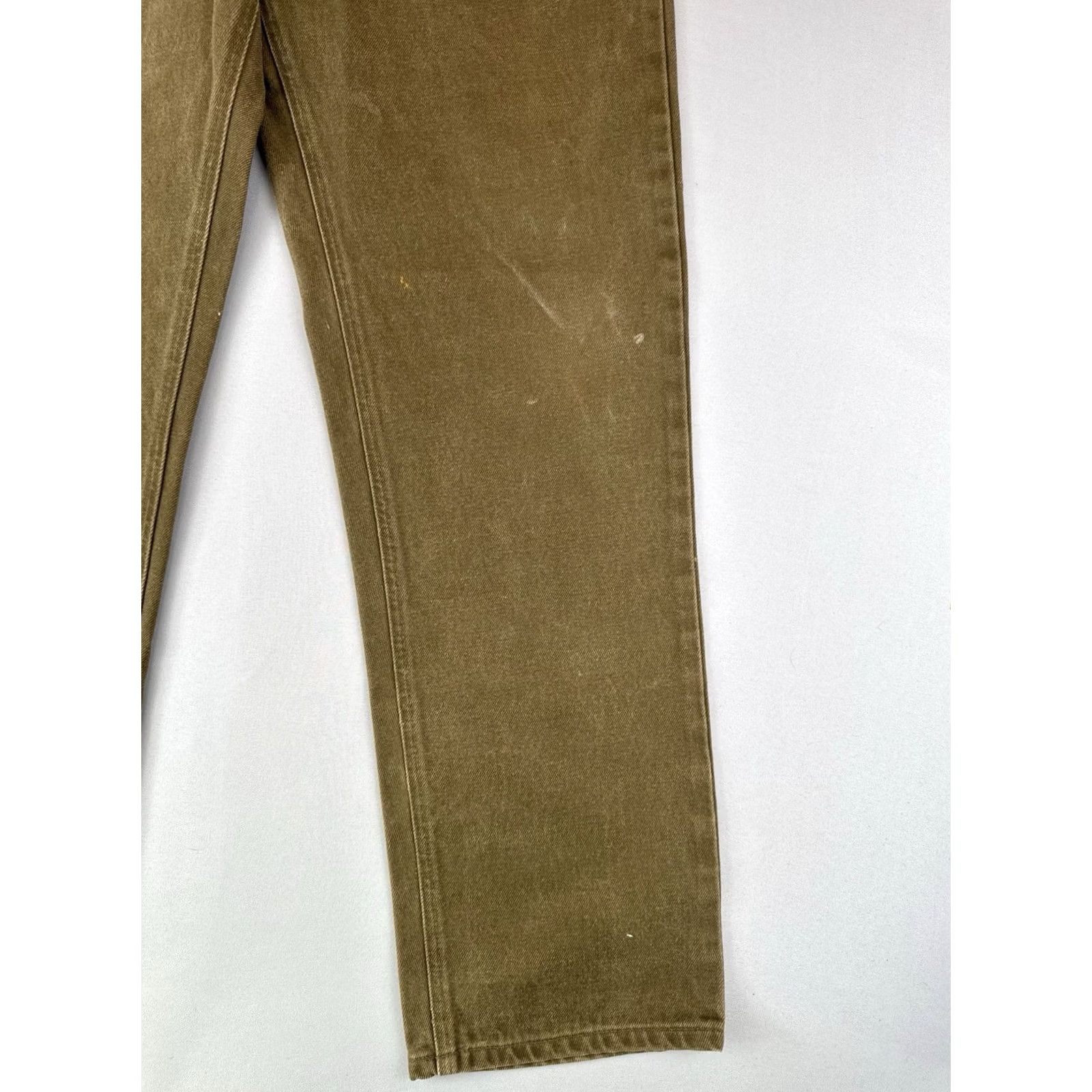 Carhartt VINTAGE Carhartt B161 BRK Canvas Work Pants Olive Brown 38x36 Jeans Workwear Mens Olive Brown Cotton Denim 36in Inseam Distressed 90s? (adjusted) Size US 36 / EU 52 - 5 Thumbnail