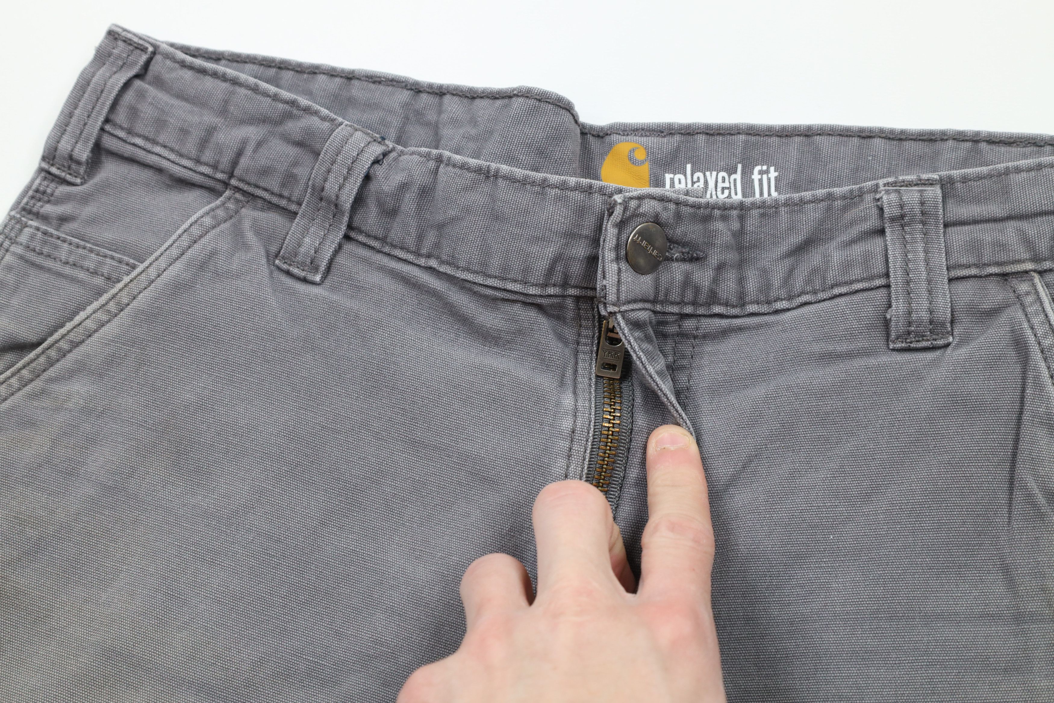 Carhartt × Vintage Vintage Carhartt Out Relaxed Fit Stretch Canvas Shorts Gray Size US 34 / EU 50 - 5 Thumbnail