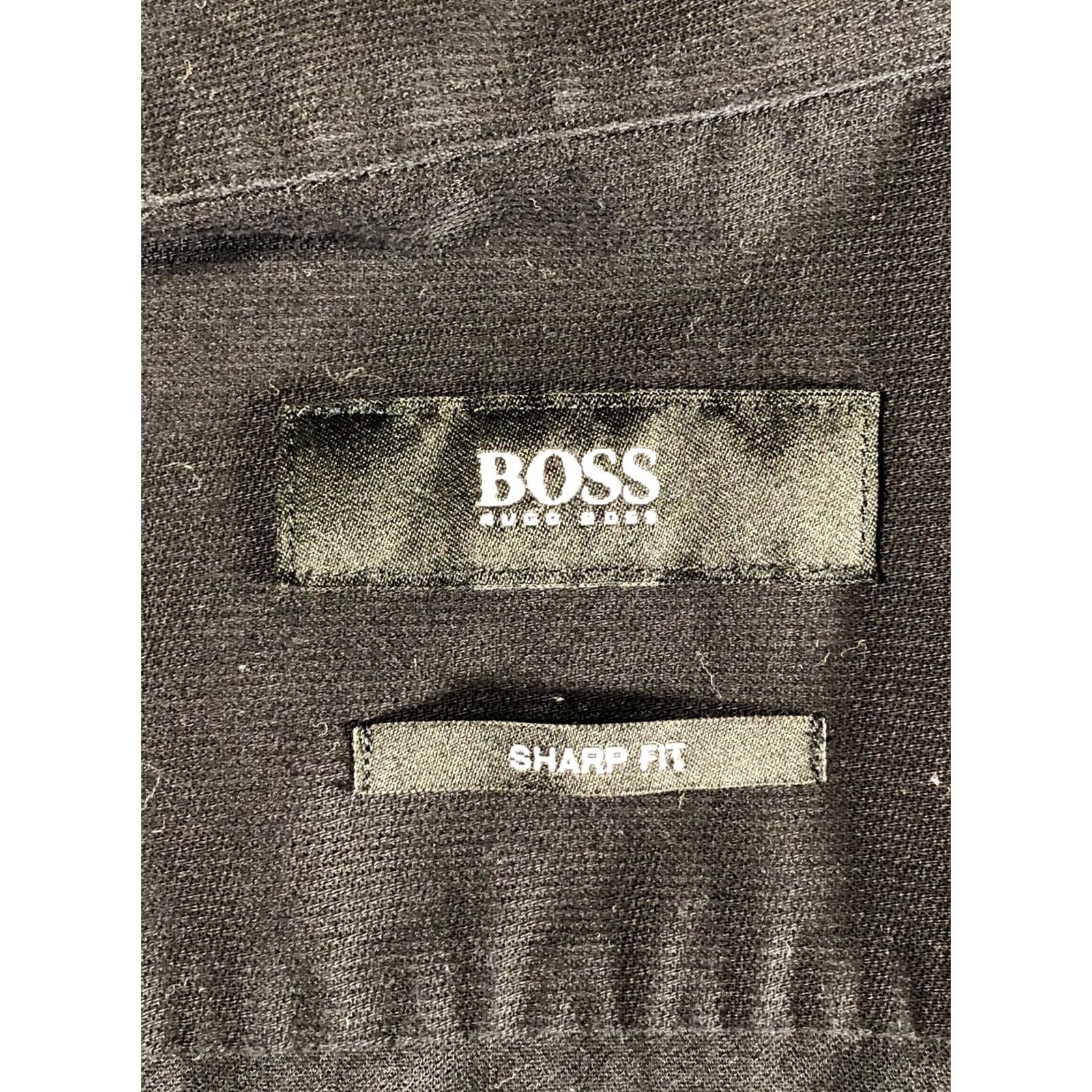 Hugo Boss HUGO BOSS Shirt Mens M Black Long Sleeve Sharp Fit 100% Cotton Spread Collar 15R Size US M / EU 48-50 / 2 - 3 Thumbnail