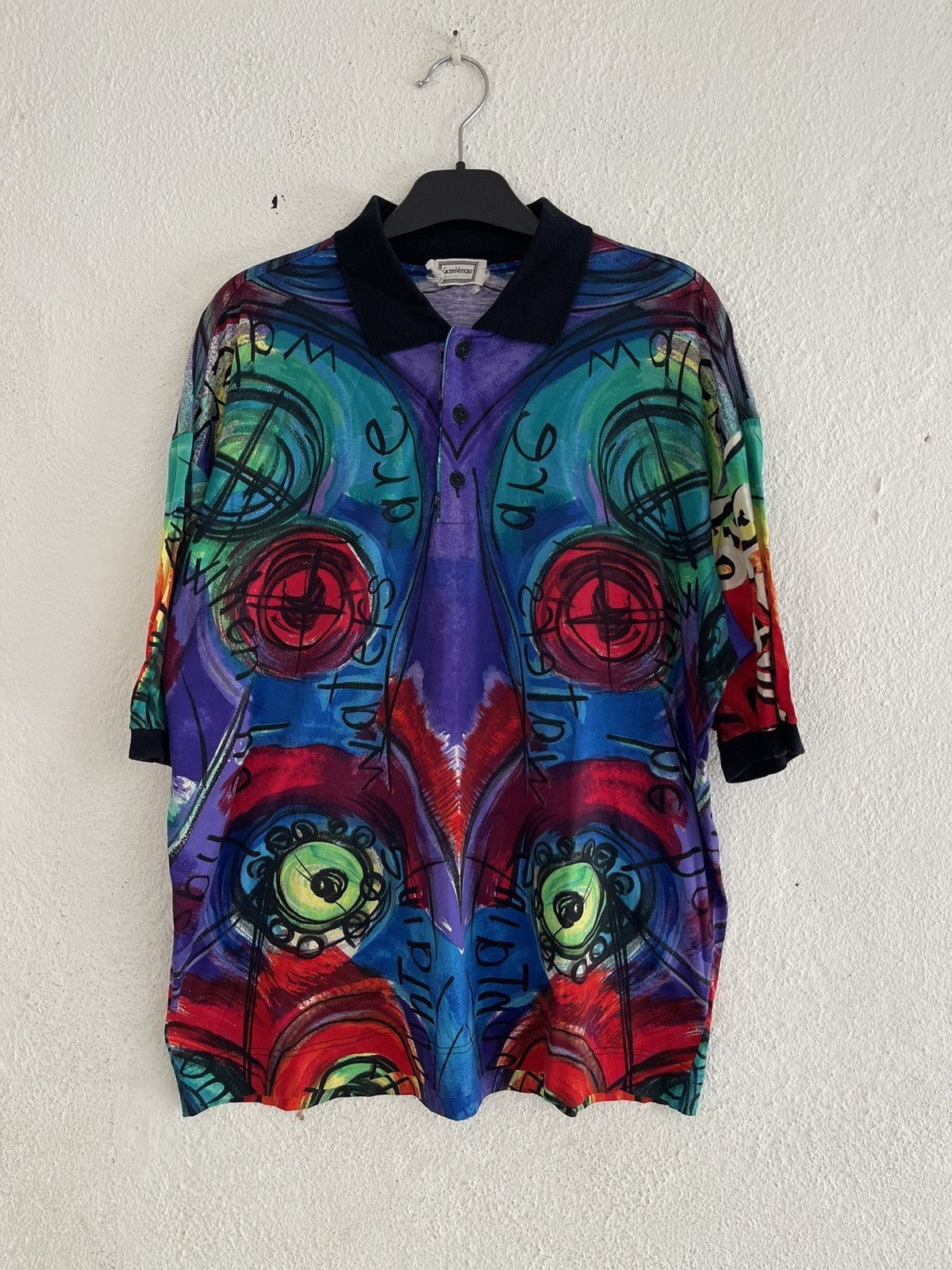 Versace Gianni Versace Polo All Over Abstract Waters are Size US L / EU 52-54 / 3 - 1 Thumbnail