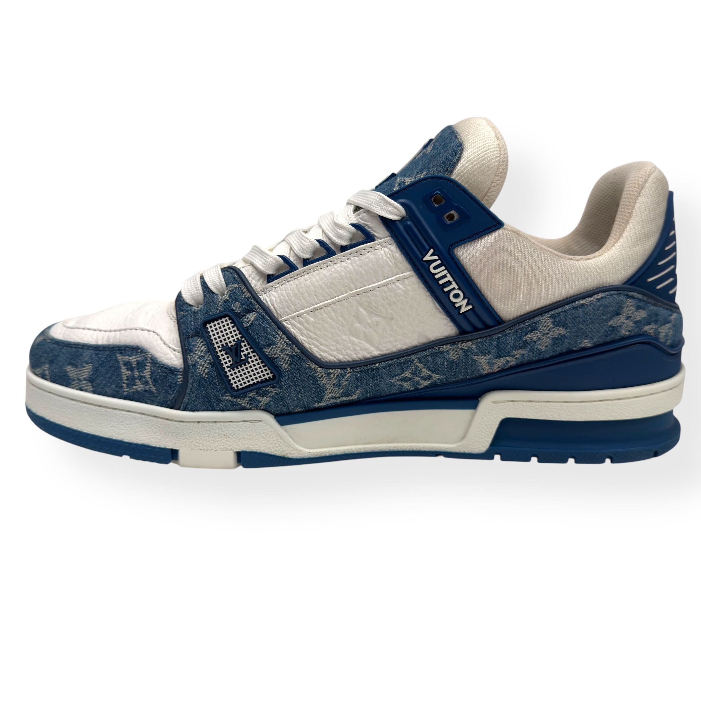 Louis Vuitton LOUIS VUITTON LV DENIM TRAINER BLUE UK10 Size US 11 / EU 44 - 3 Thumbnail