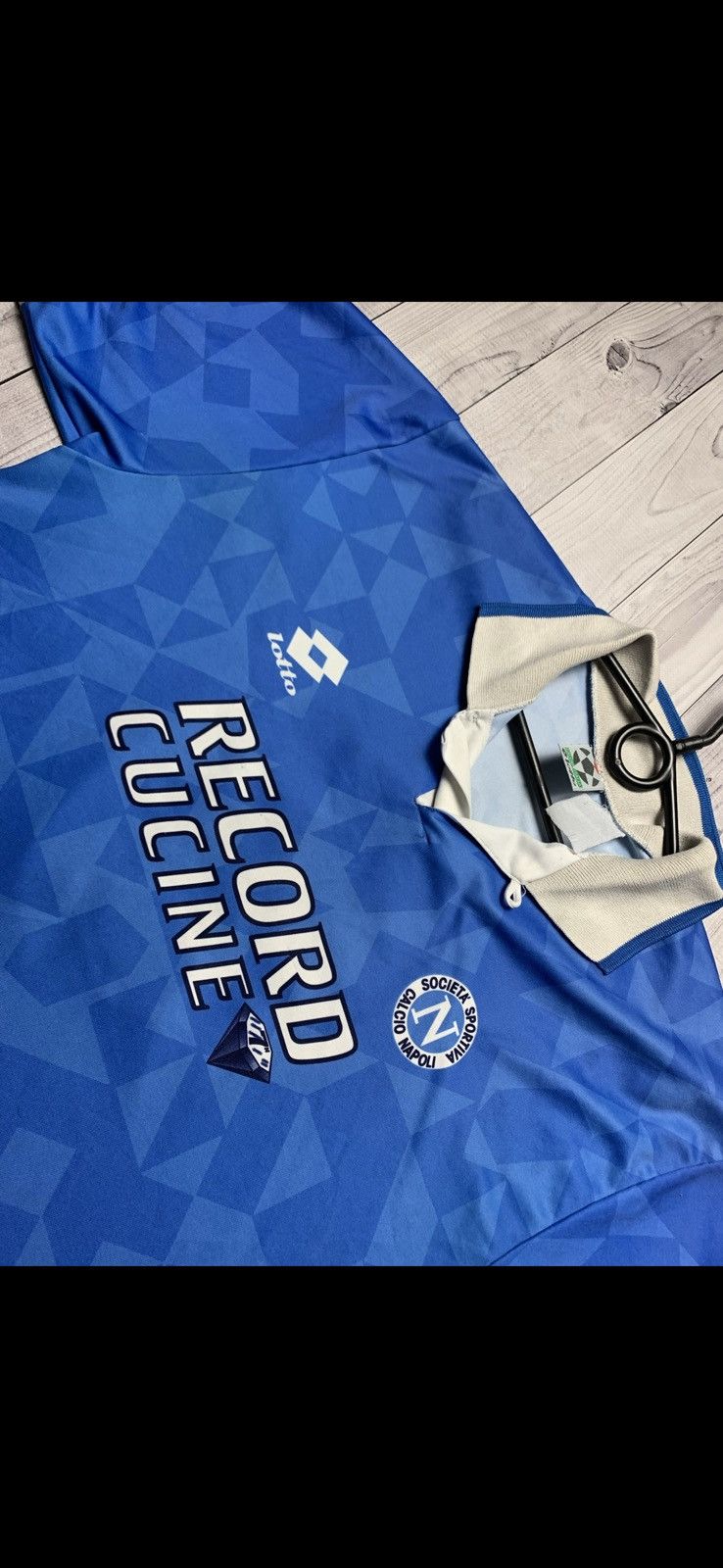 Lotto Sport × Vintage Vintage Napoli soccer jersey blue rare 8 number size M/L Size US L / EU 52-54 / 3 - 4 Thumbnail