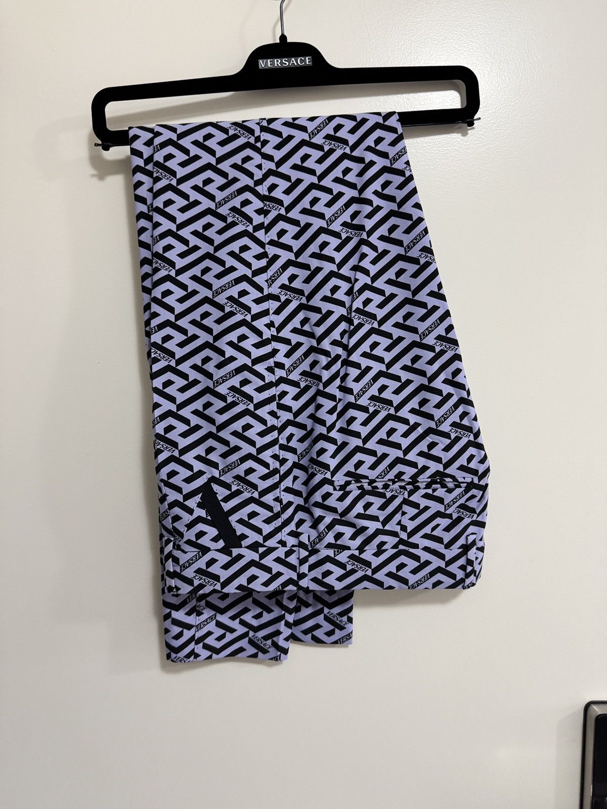 Versace Monogram Greca Jacquard Wool Suit – Blazer 50 + Pants 48 Size 40R - 14 Thumbnail