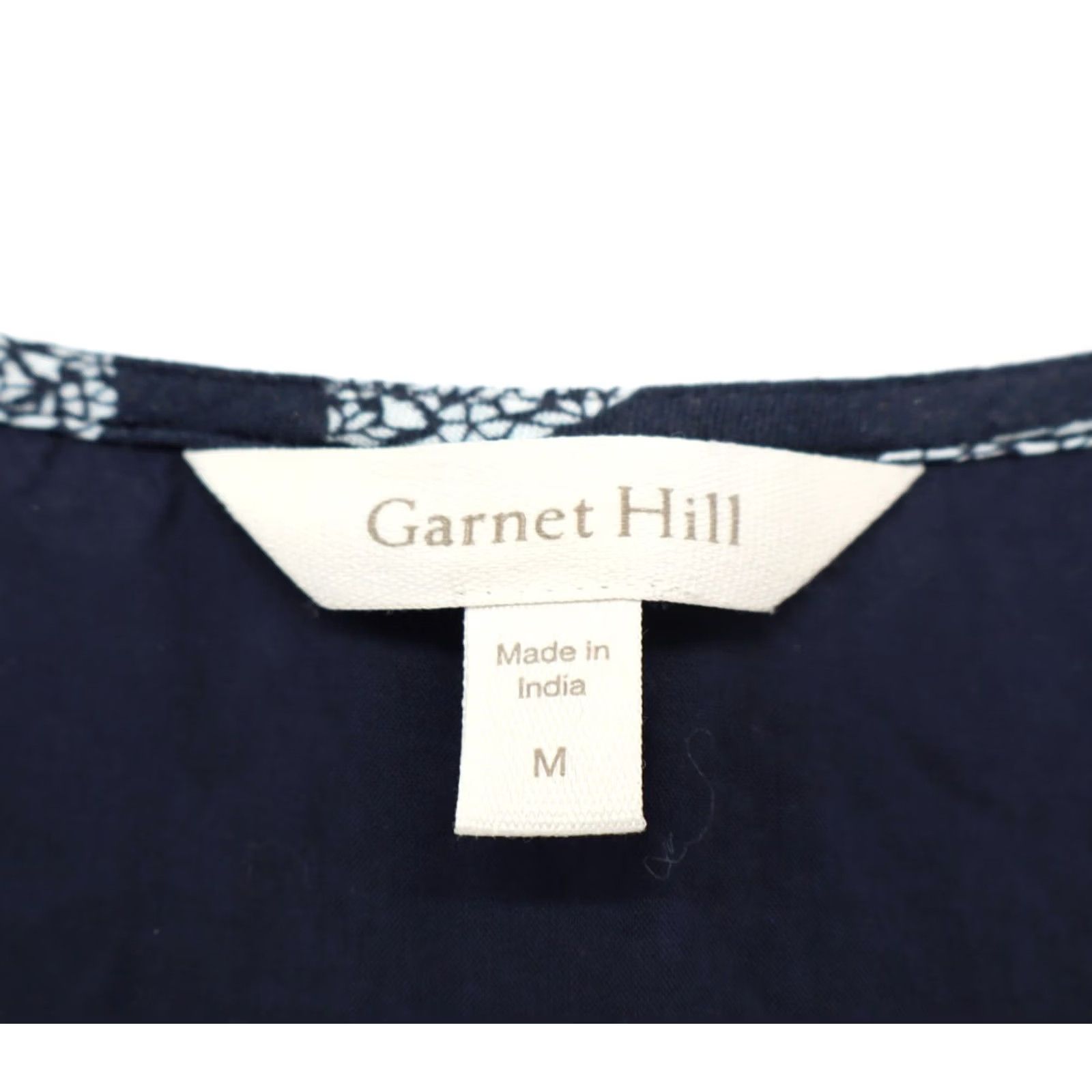 Vintage Garnet Hill Women's Marina Gauzy Crepe Dress Navy Blue M Size M / US 6-8 / IT 42-44 - 3 Thumbnail