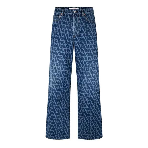 o1g2r1mq0824 Toile Iconographe Pattern Denim Jeans in Blue