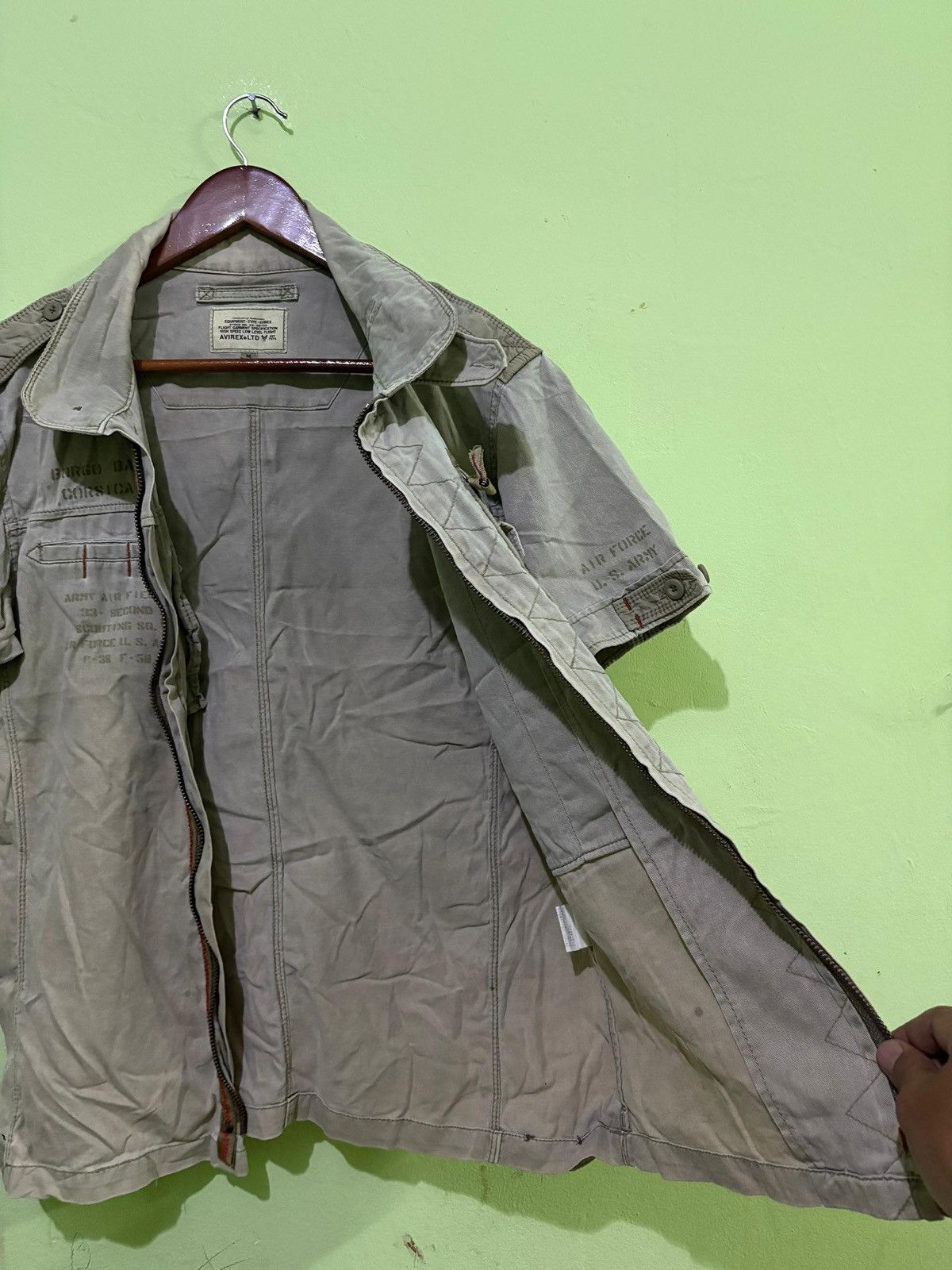 Avirex VTG Avirex Zipper Shirt Single pocket Military Fashion Size US M / EU 48-50 / 2 - 5 Thumbnail