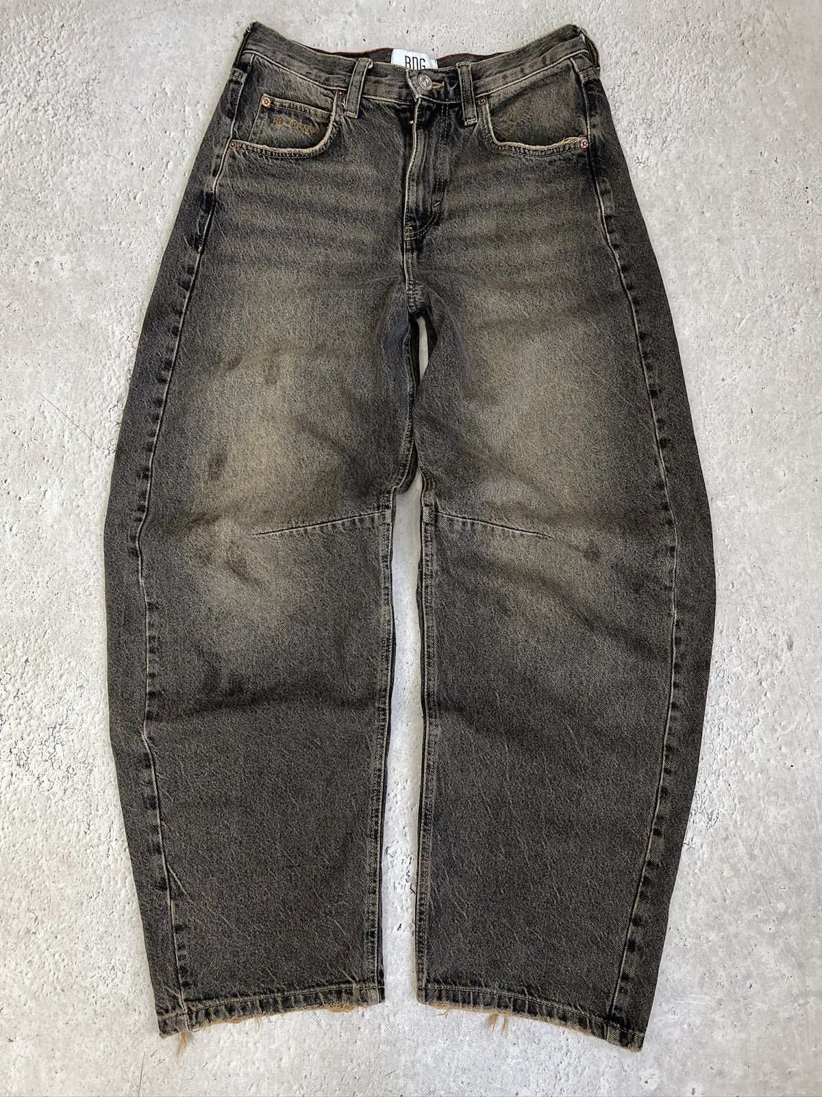 Bdg Black Washed Denim Jeans Vintage baggy fit jeans JNCO Size US 30 / EU 46 - 1 Thumbnail