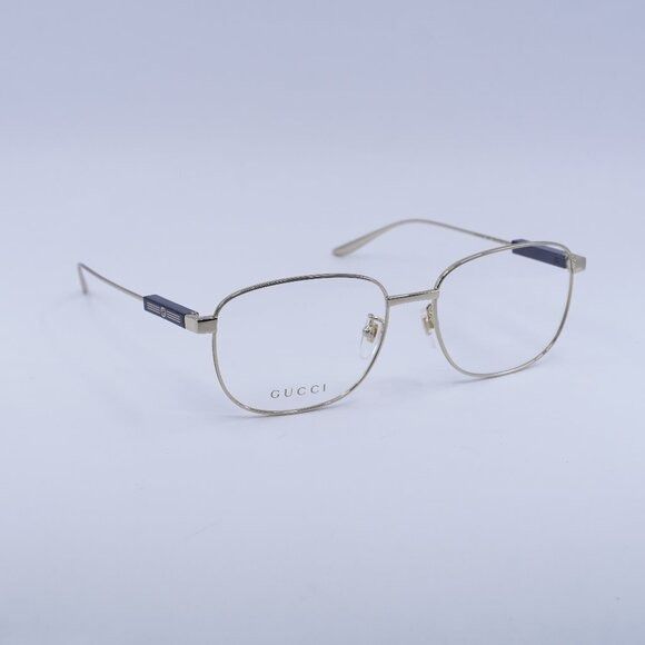 Gucci 🕶️ New Gucci GG1312O 002 Gold Eyeglasses 57mm Size ONE SIZE - 2 Thumbnail
