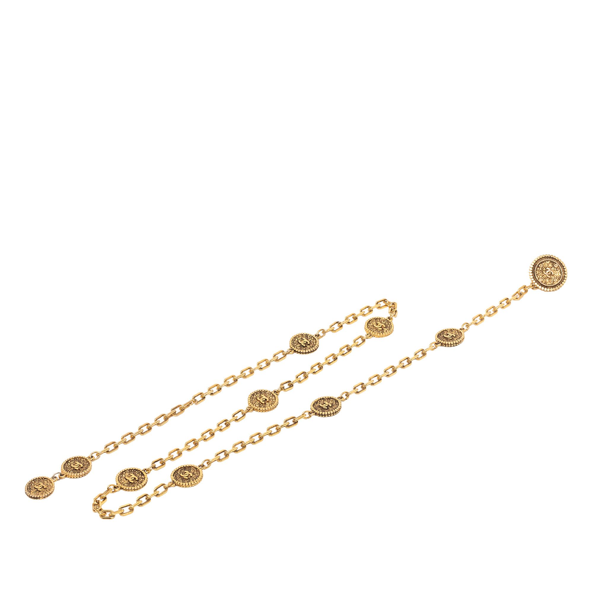 Chanel Chanel Gold Plated CC Medallion Chain Belt Size ONE SIZE - 1 Thumbnail