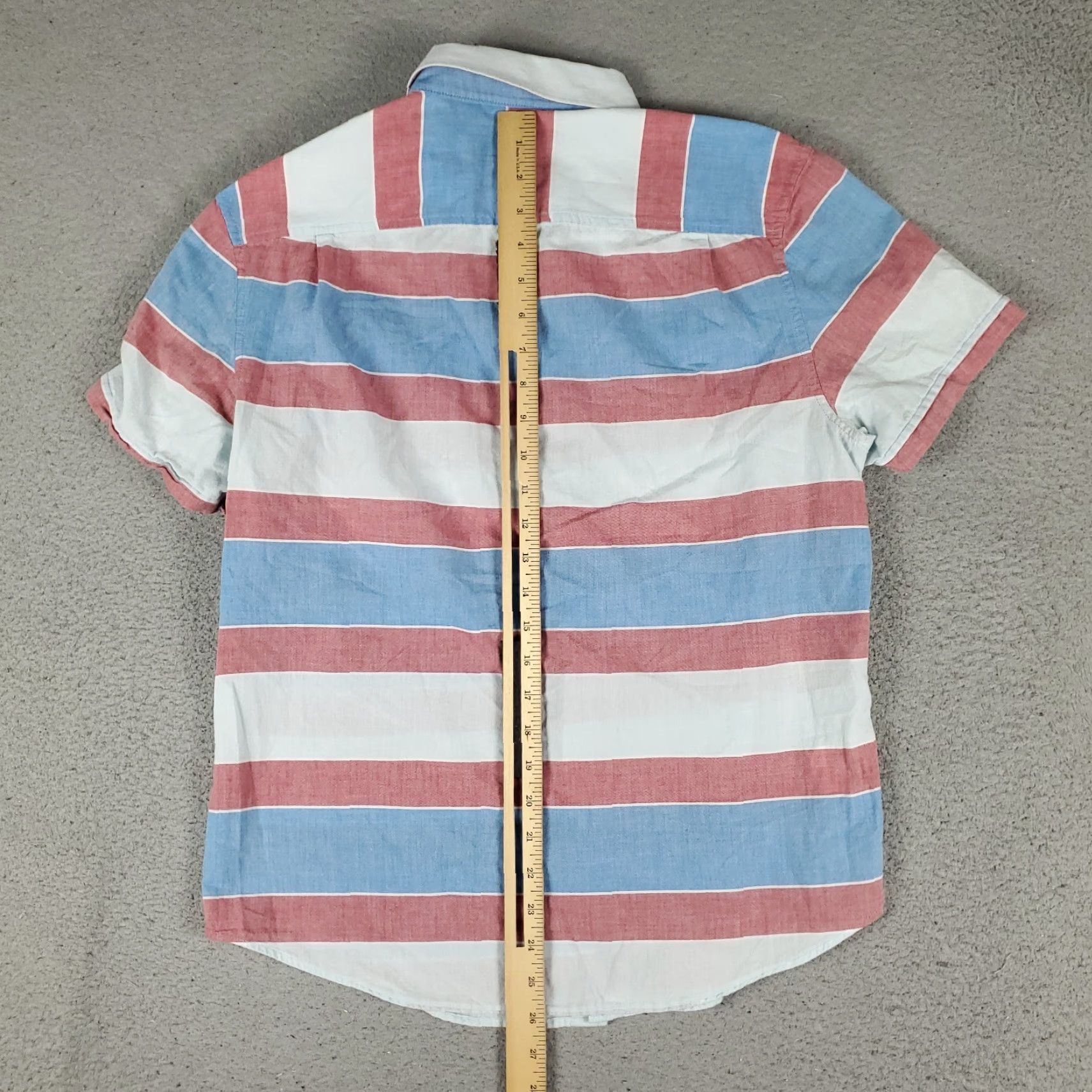 Original Penguin Original Penguin Blue Red Striped Button-Up Shirt Mens Size Medium Casual Short Sleeve Classic Preppy Size US M / EU 48-50 / 2 - 3 Thumbnail