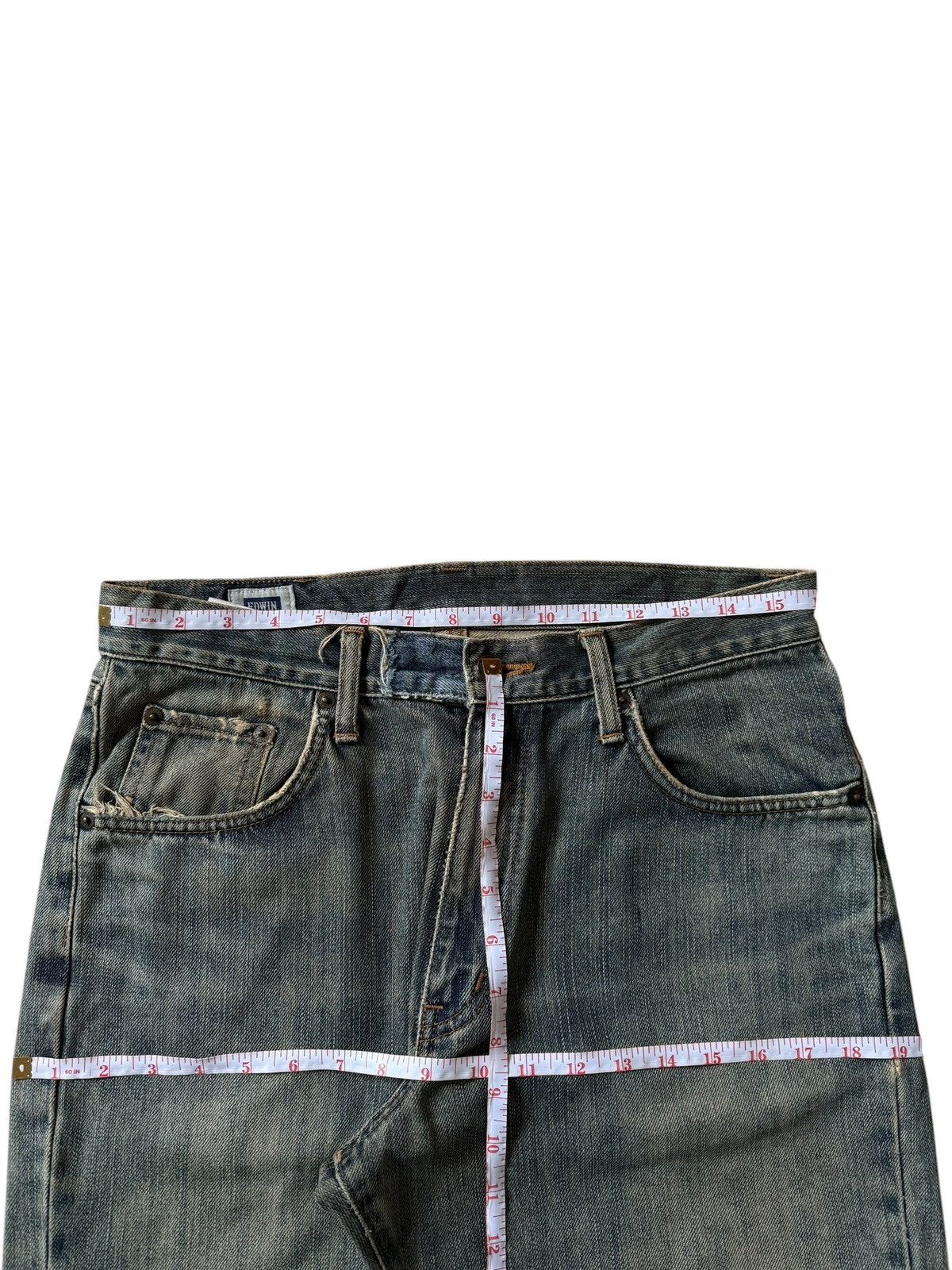 Edwin Vintage Edwin 404 Mud Wash Distressed Loose Jeans Size US 31 - 6 Thumbnail