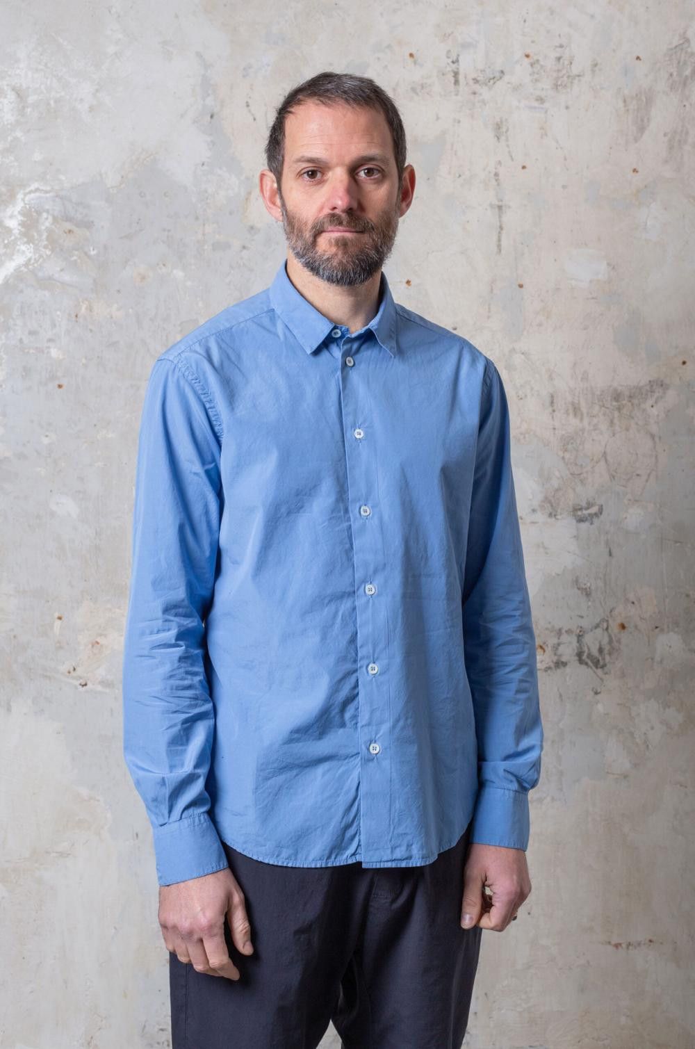 Barena Barena Coppi Supio Shirt -- Sky Blue Cotton Size US L / EU 52-54 / 3 - 2 Thumbnail