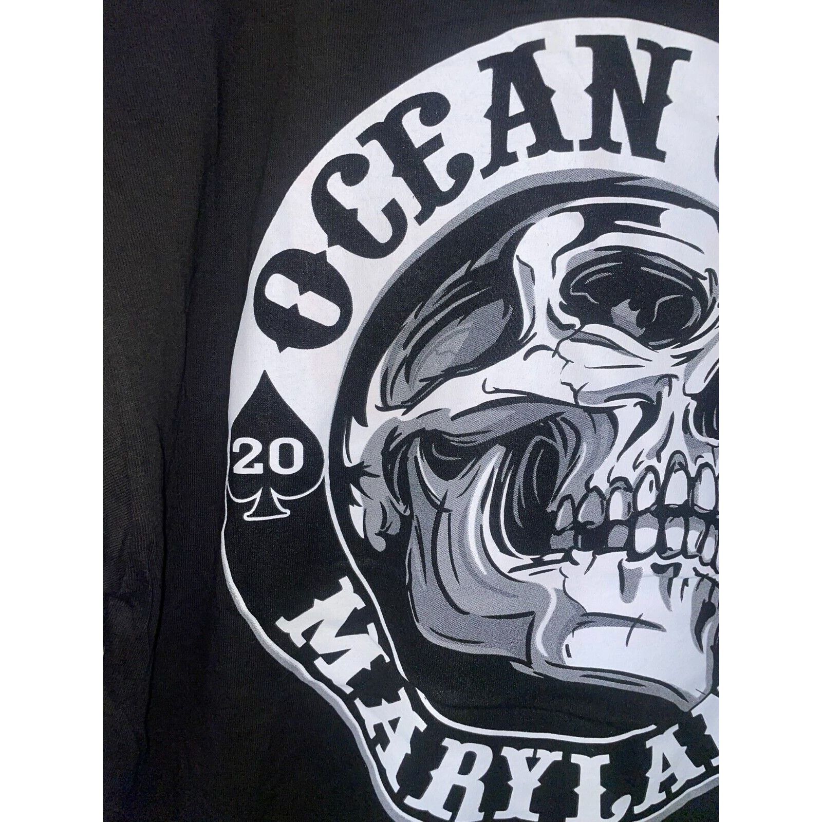 Other Ocean City Biker Shirt Maryland Skull Graphic Black L Tee Size US L / EU 52-54 / 3 - 7 Thumbnail