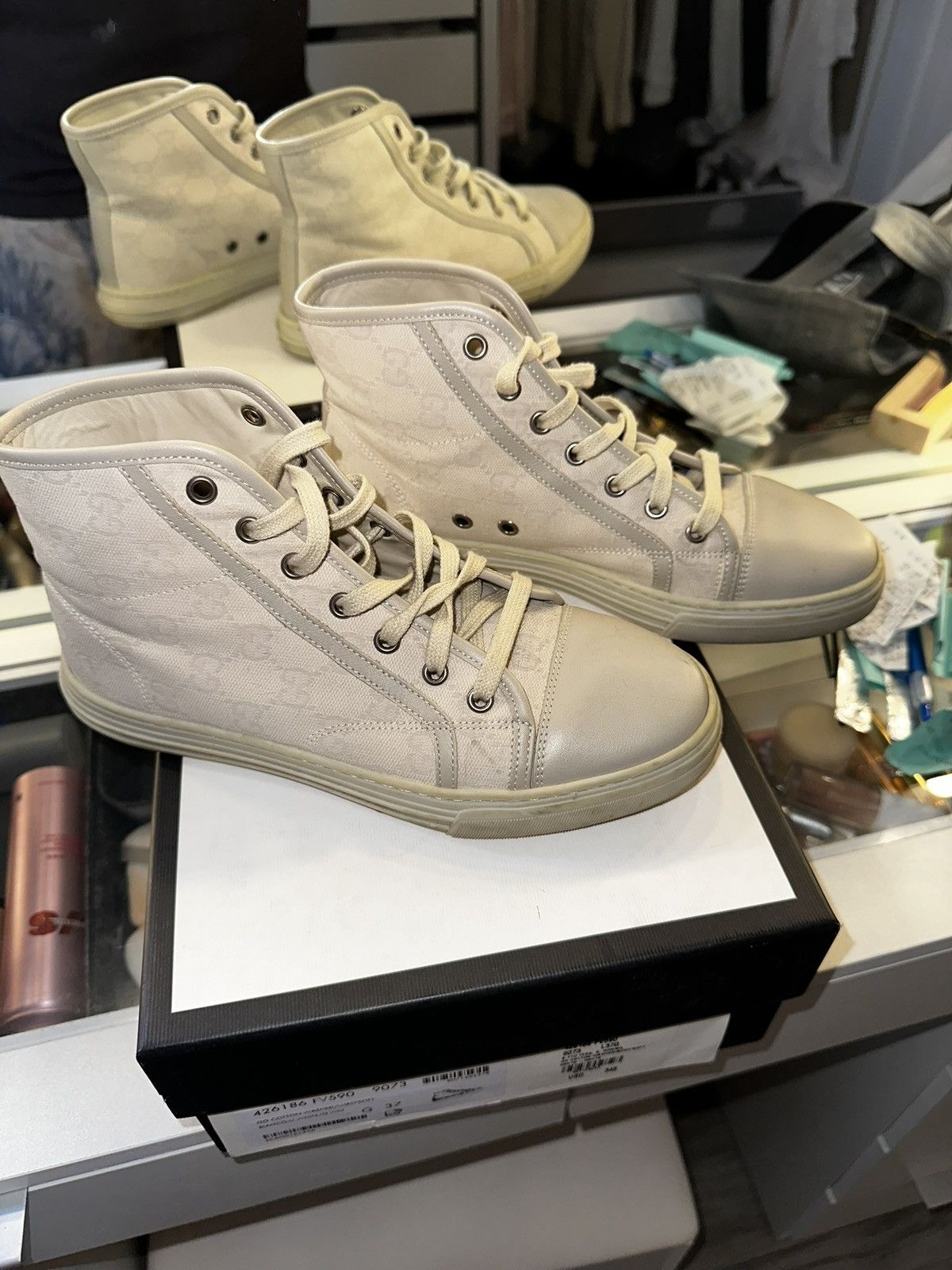 Gucci Gucci GG Canvas Aged Sneakers Size US 7 / IT 37 - 4 Thumbnail
