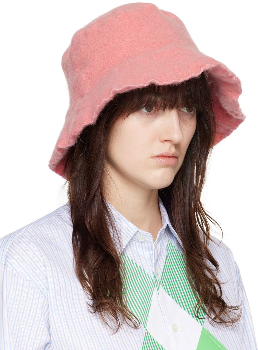 Comme des Garcons SHIRT o1mle1224 Size : OS/Wool Bucket Hat / Cap in Pink Size ONE SIZE - 4 Thumbnail