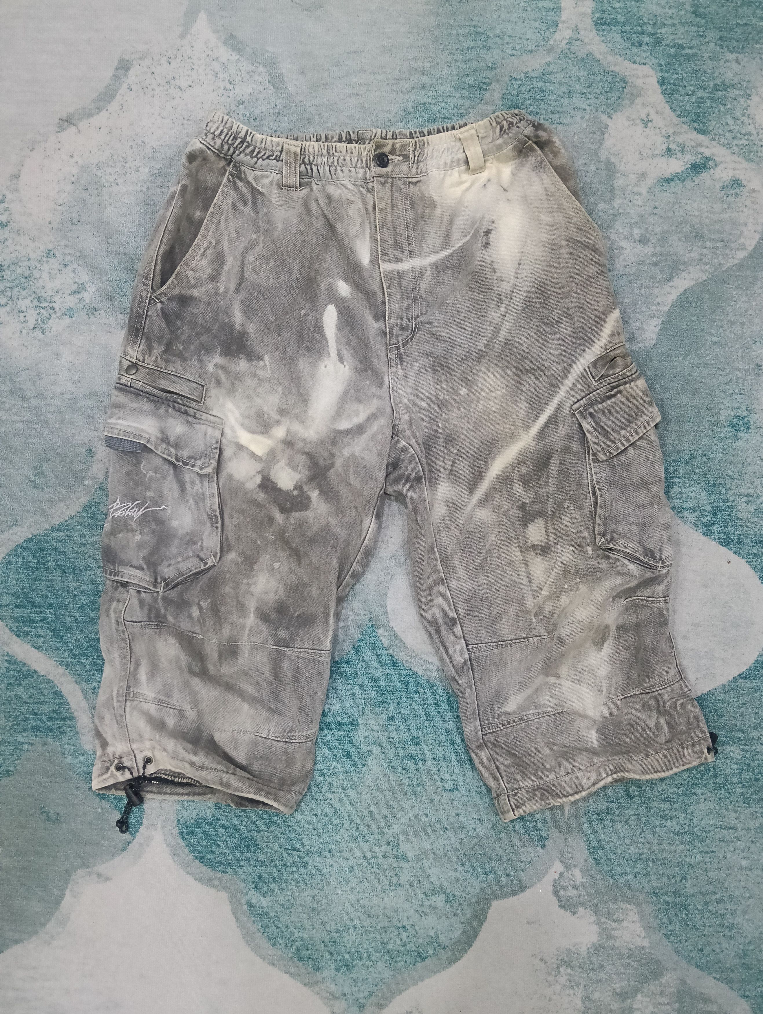 Japanese Brand × Rap Tees Cargo Baggy Short Pants Size US 31 - 1 Thumbnail