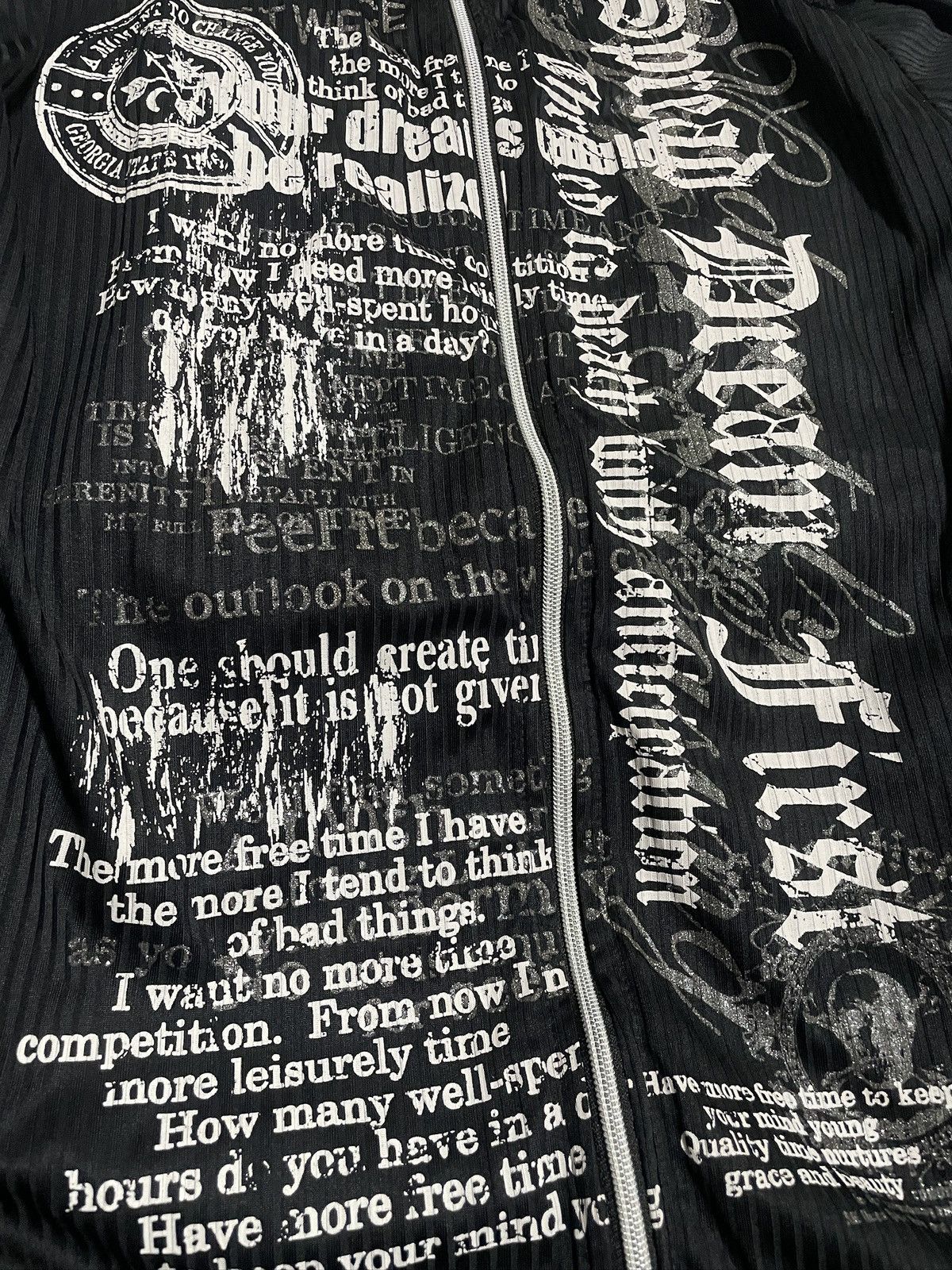 If Six Was Nine 2000s Japanese archive zip up poem glitter hoodie Size US L / EU 52-54 / 3 - 4 Thumbnail