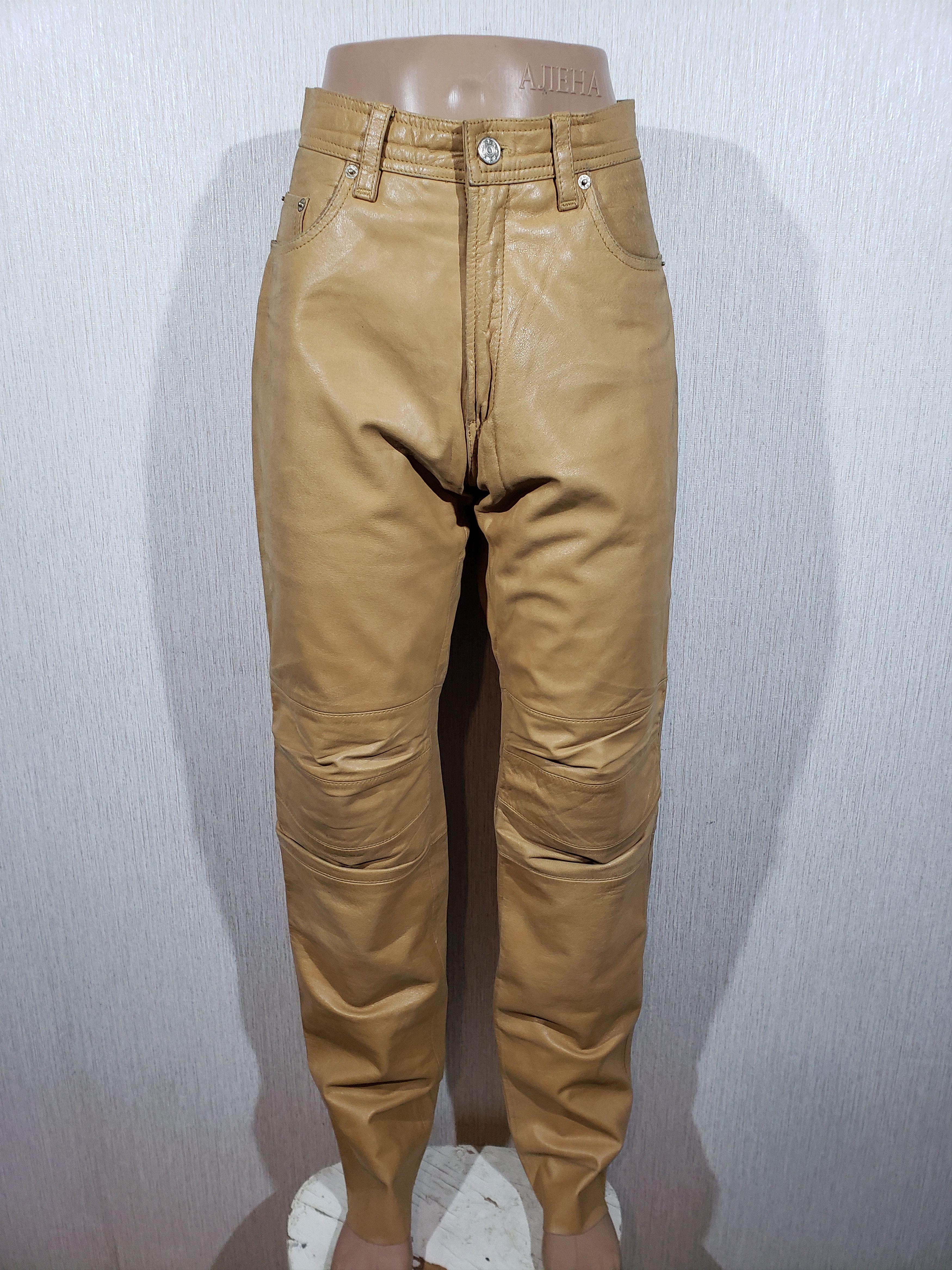Other Brown leather pants made of genuine leather. Size US 30 / EU 46 - 1 Thumbnail